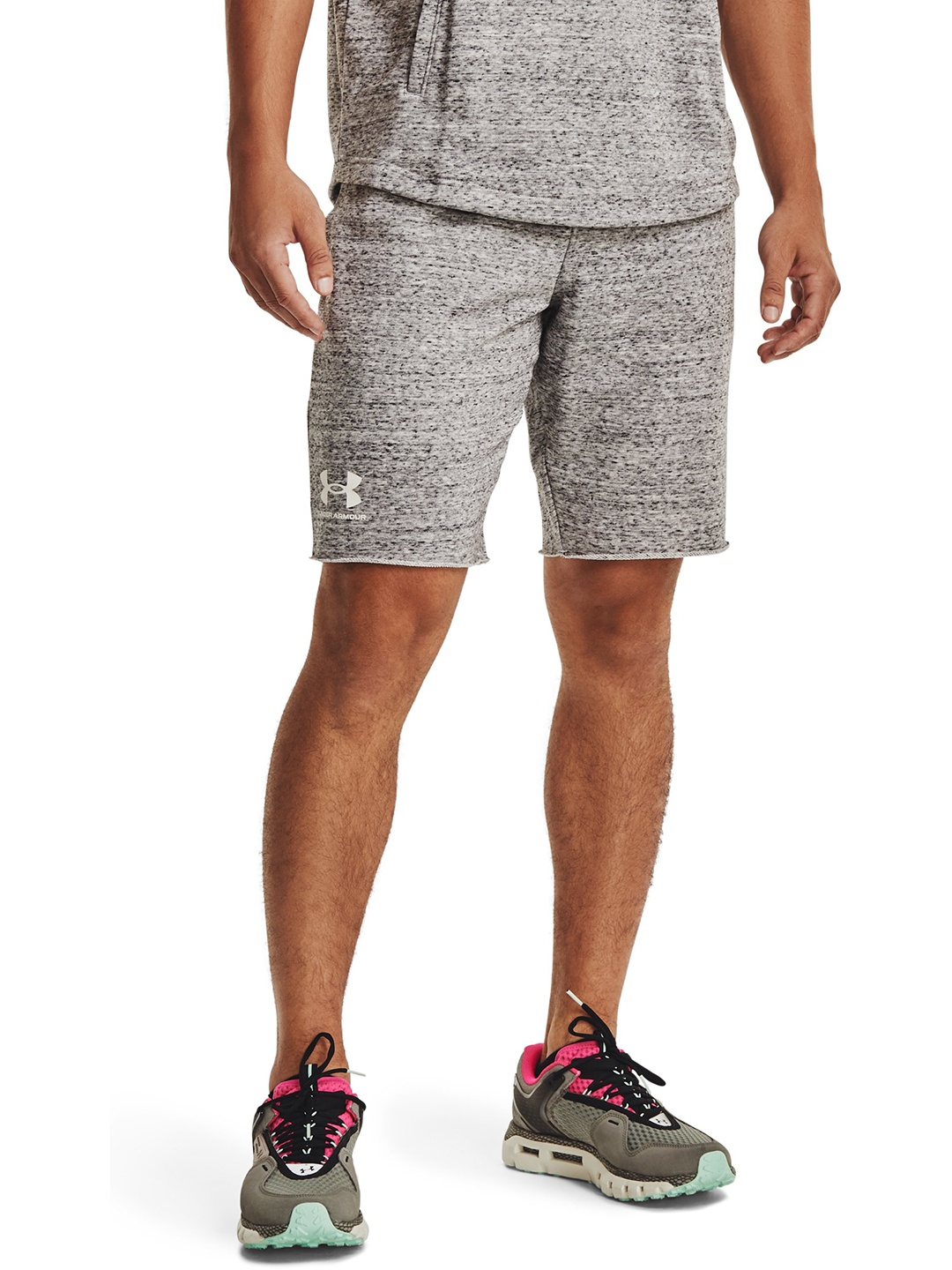 

UNDER ARMOUR Men Low-Rise Training or Gym Sports Shorts, Grey melange