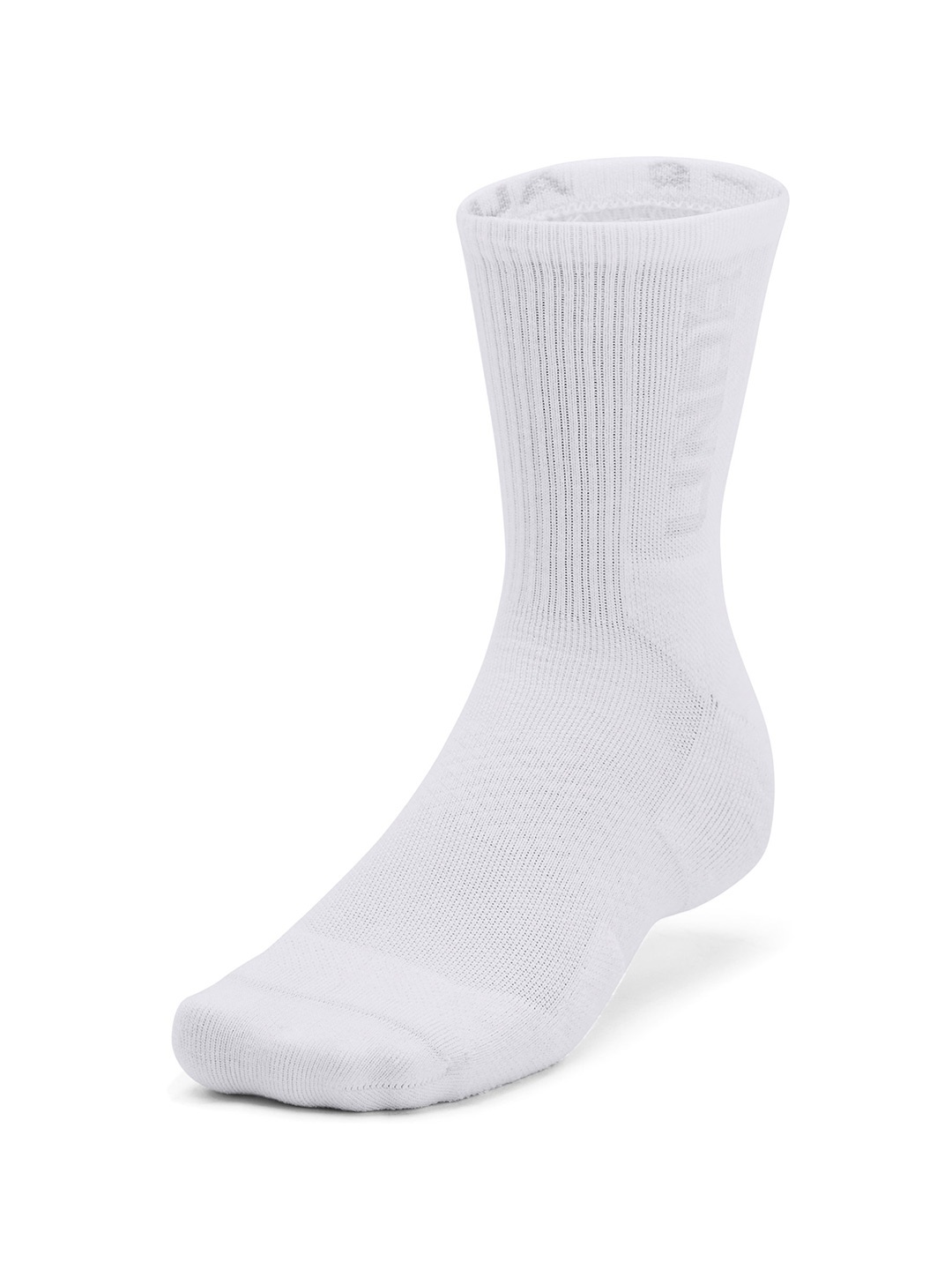 

UNDER ARMOUR Unisex Pack of 3 UA 3-Maker Mid-Crew Socks, White