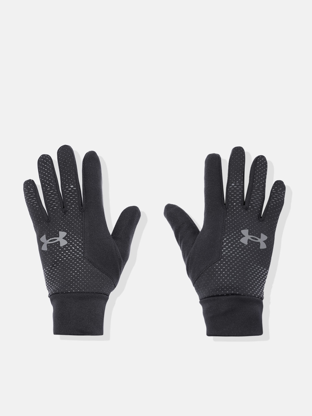 

UNDER ARMOUR Men Geometric Printed Core Liner Winter Gloves, Black
