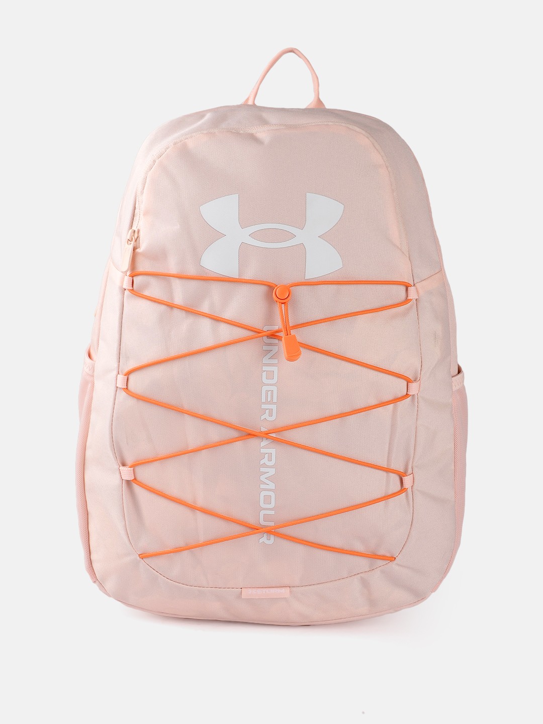 

UNDER ARMOUR Unisex Brand Logo Printed Hustle Sport Backpack 33L, Pink