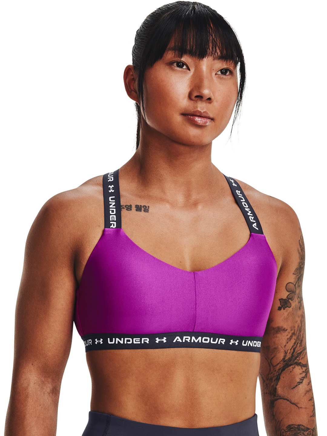 

UNDER ARMOUR Full Coverage Crossback Low Bra, Purple