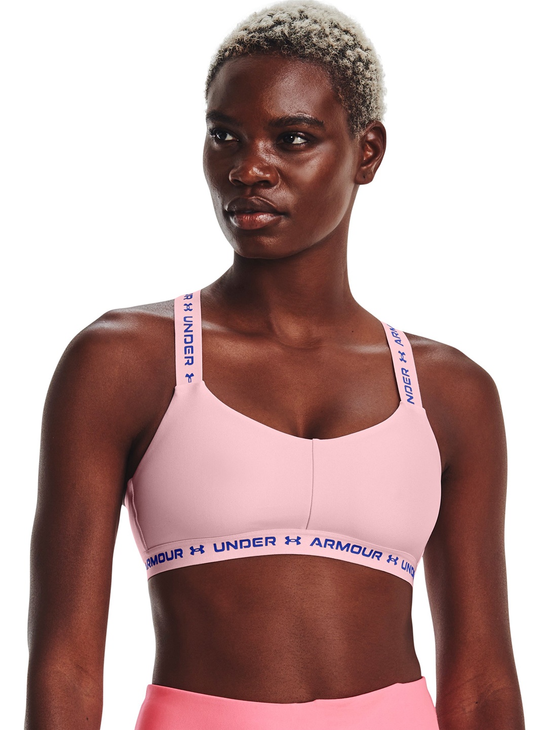 

UNDER ARMOUR Full Coverage Crossback Low Bra, Pink