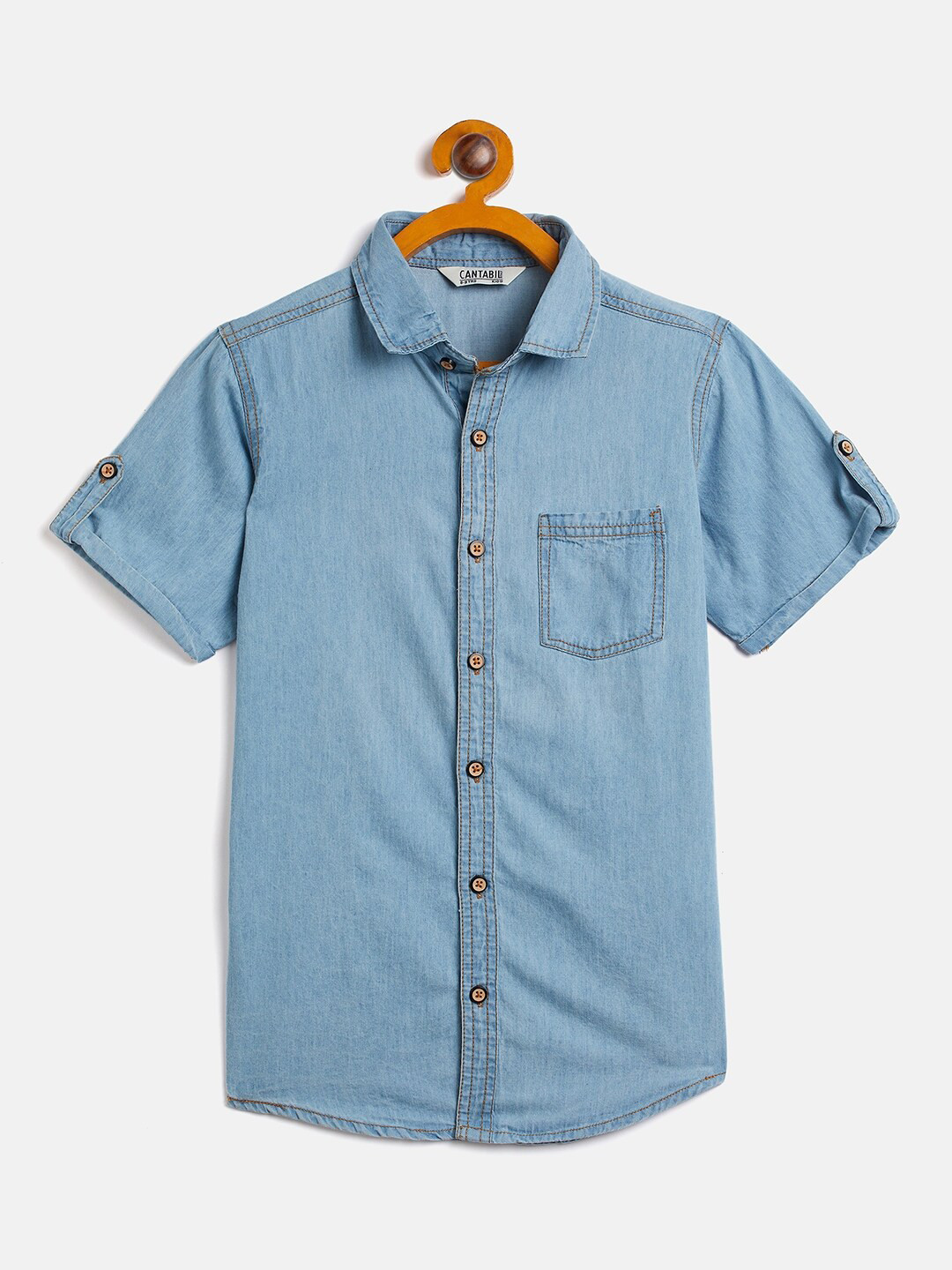 

Cantabil Boys Cotton Casual Shirt, Blue