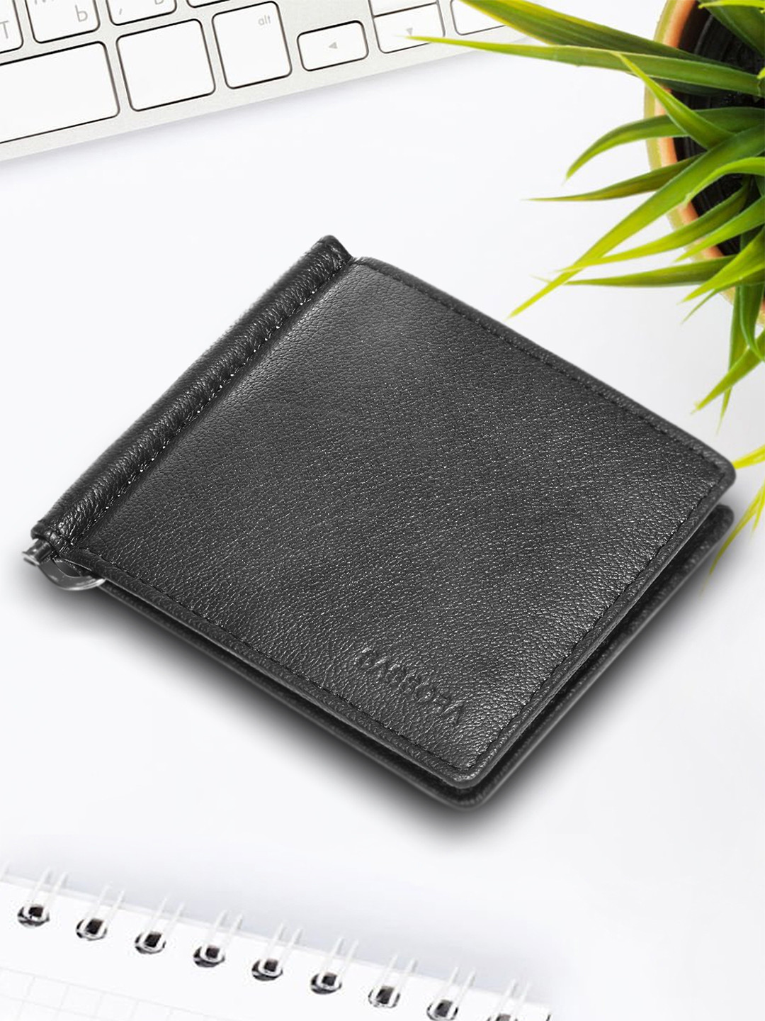 Sassora Men Genuine Leather Two Fold Wallet