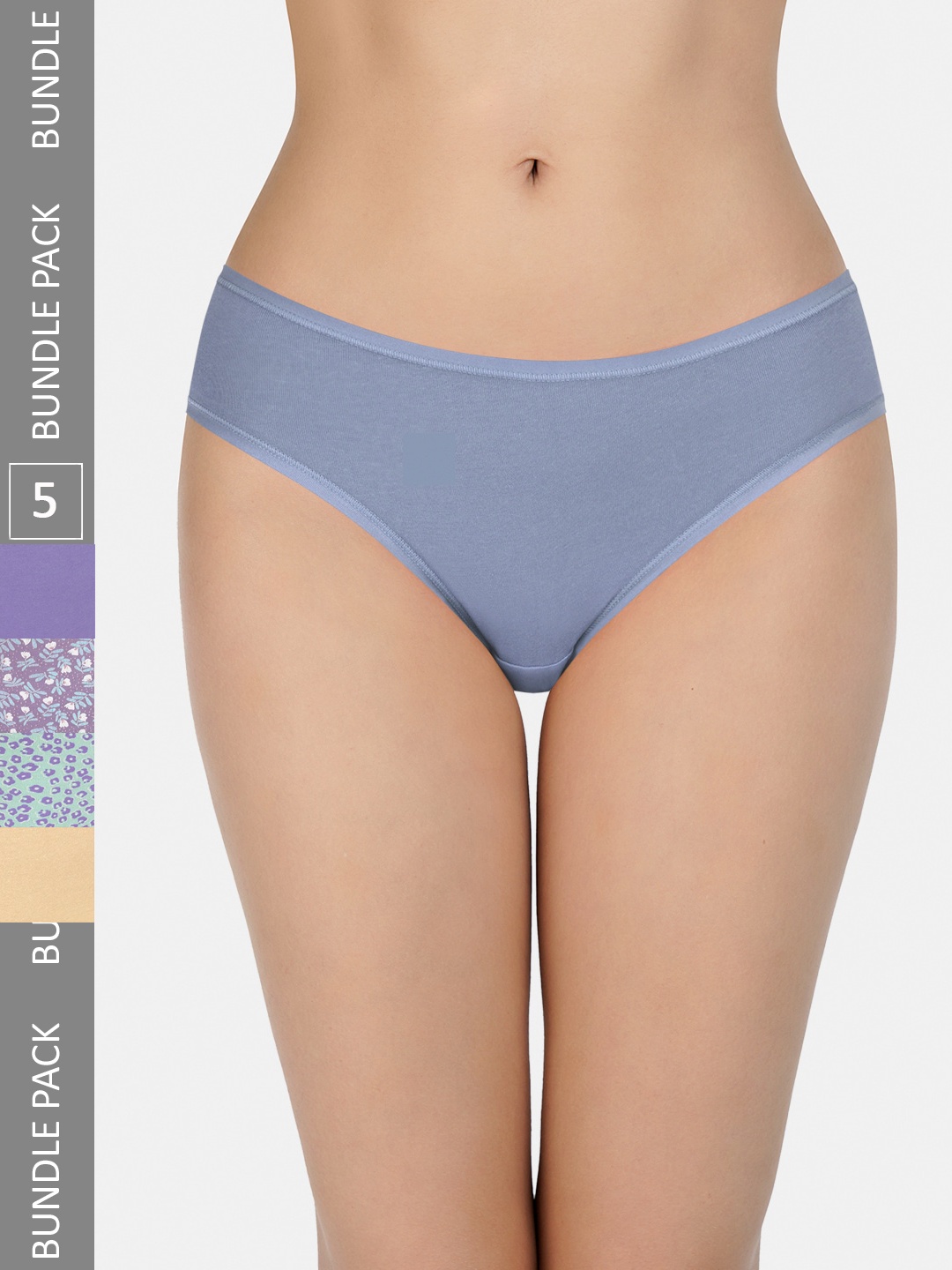

Amante Women Assorted Pack of 5 Low Rise Bikini Brief - PPK35302
