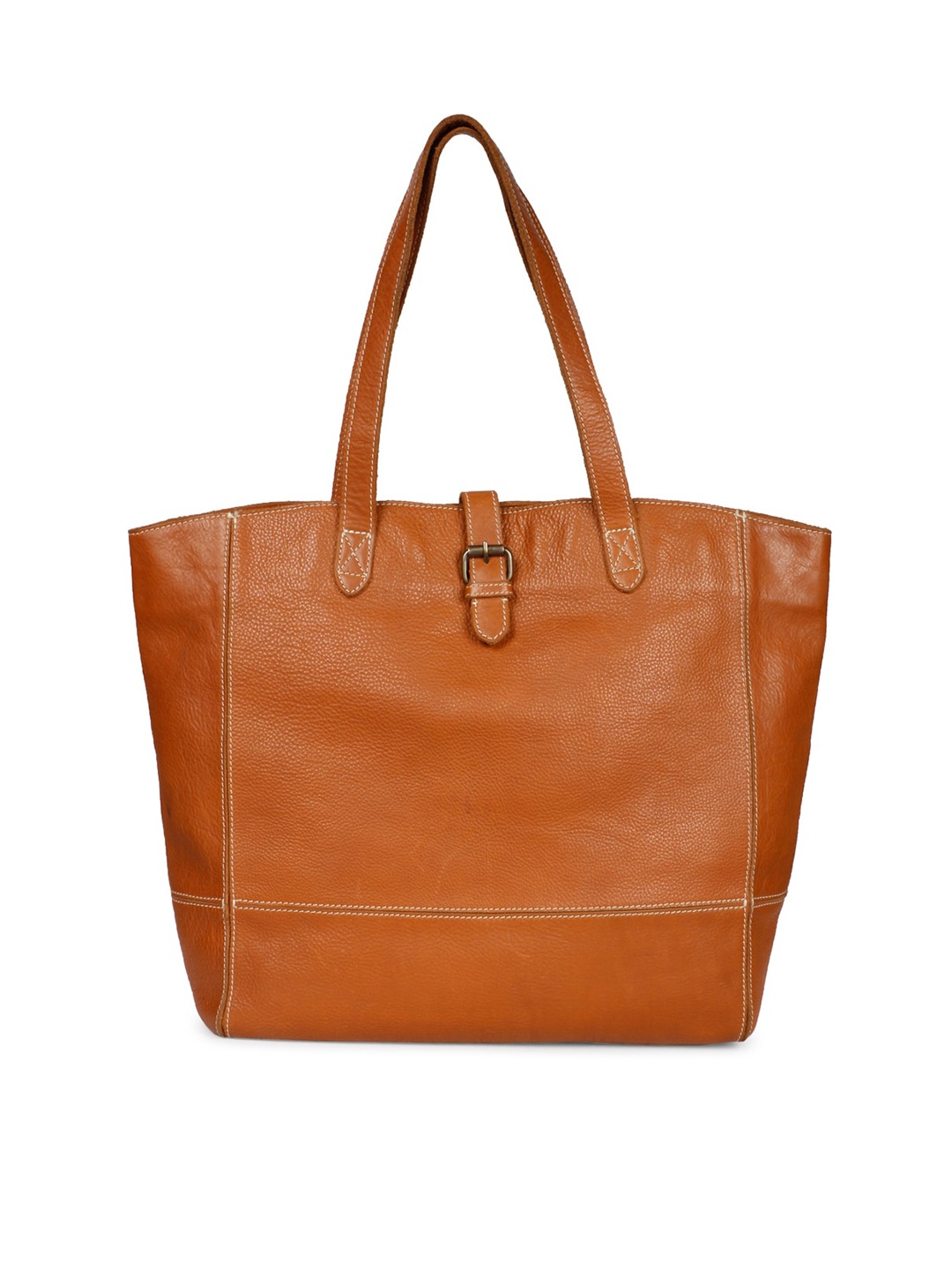 

Saint G Textured Leather Structured Shoulder Bag, Tan