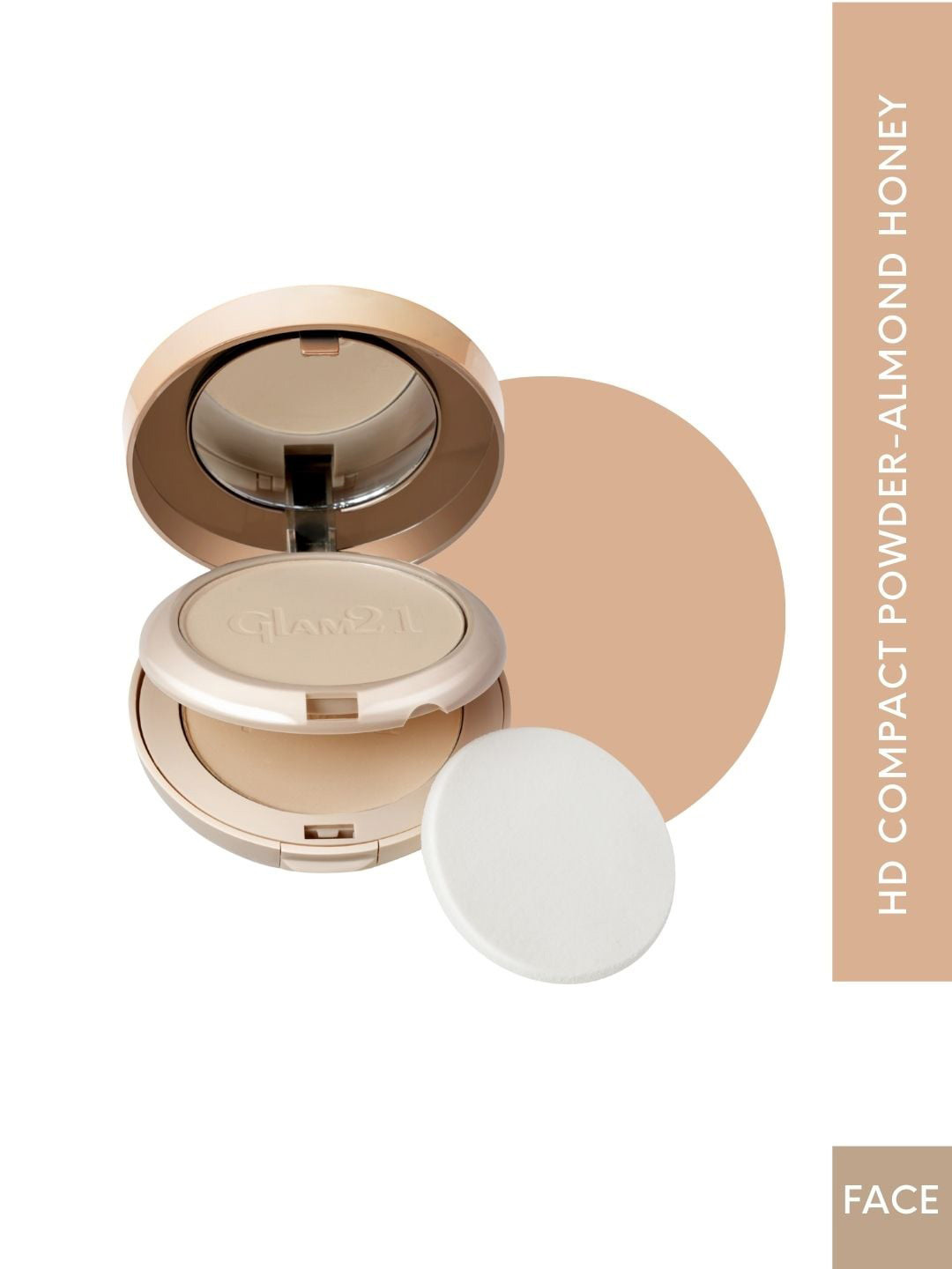 

GLAM21 High Definition 2 In 1 Long-lasting Matte Finish Compact Powder - 20gm - Almond Honey 01, Beige