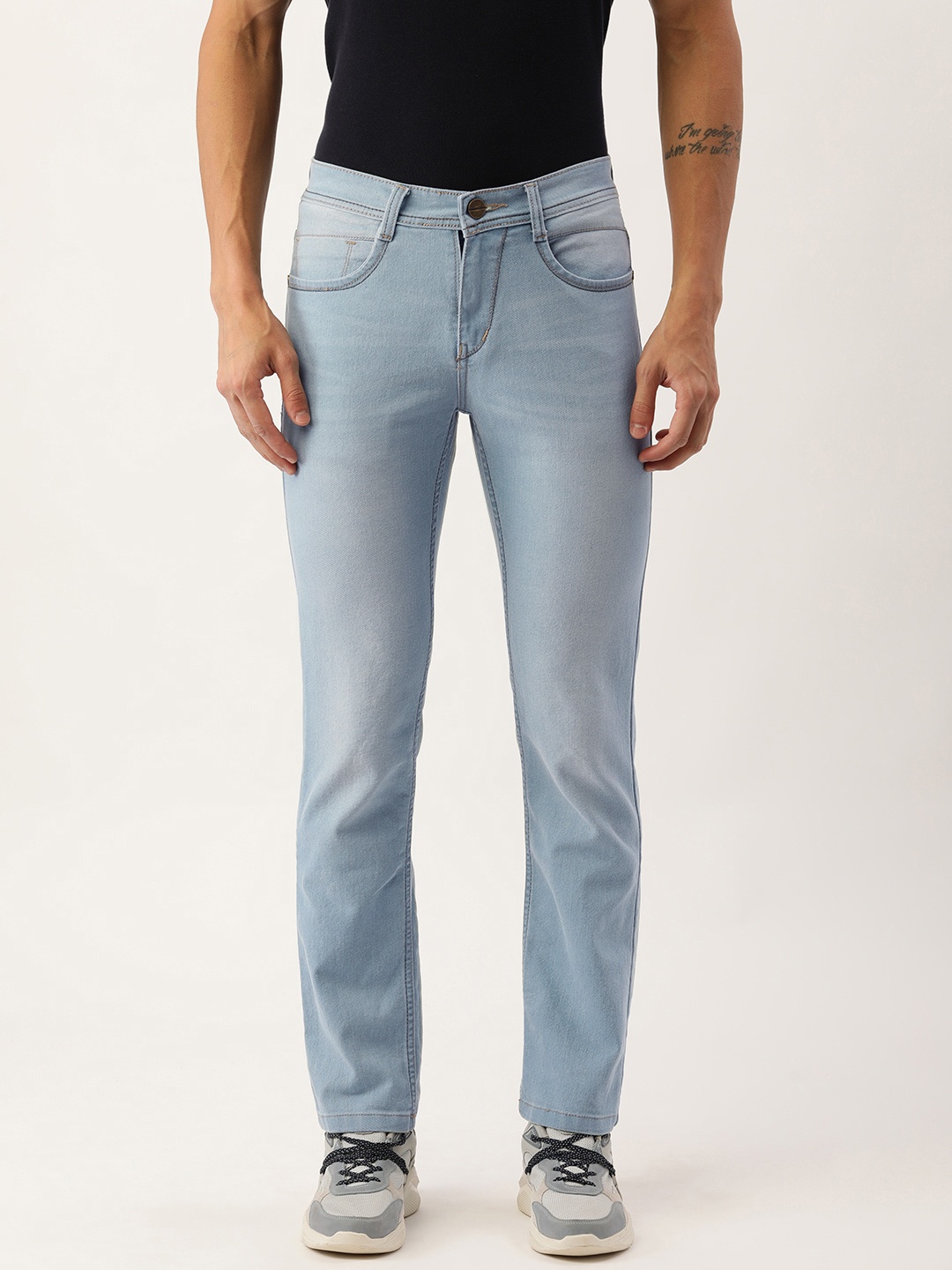 

IVOC Men Mid-Rise Stretchable Jeans, Blue