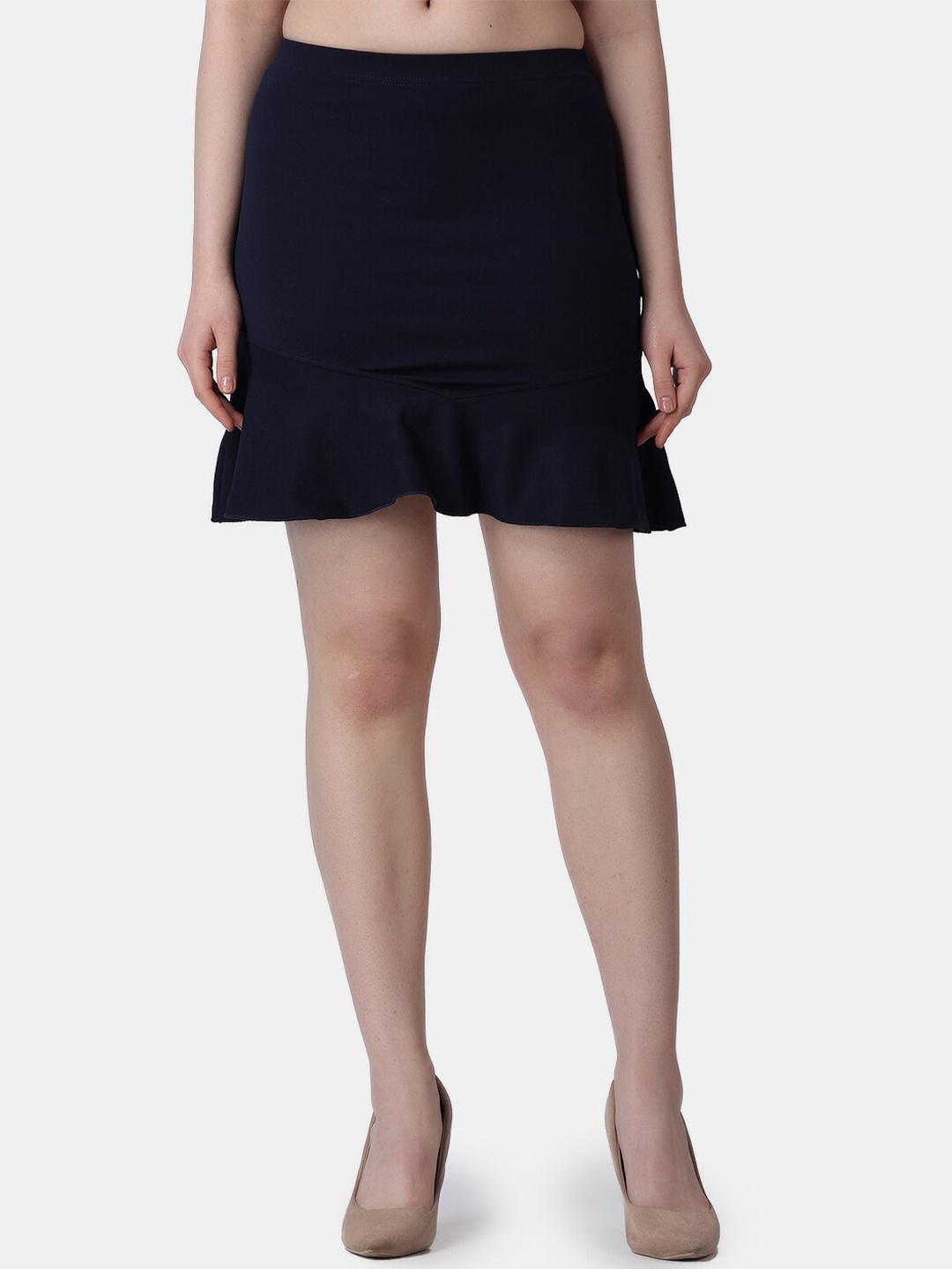 

Popwings Mini Skater Skirt, Navy blue