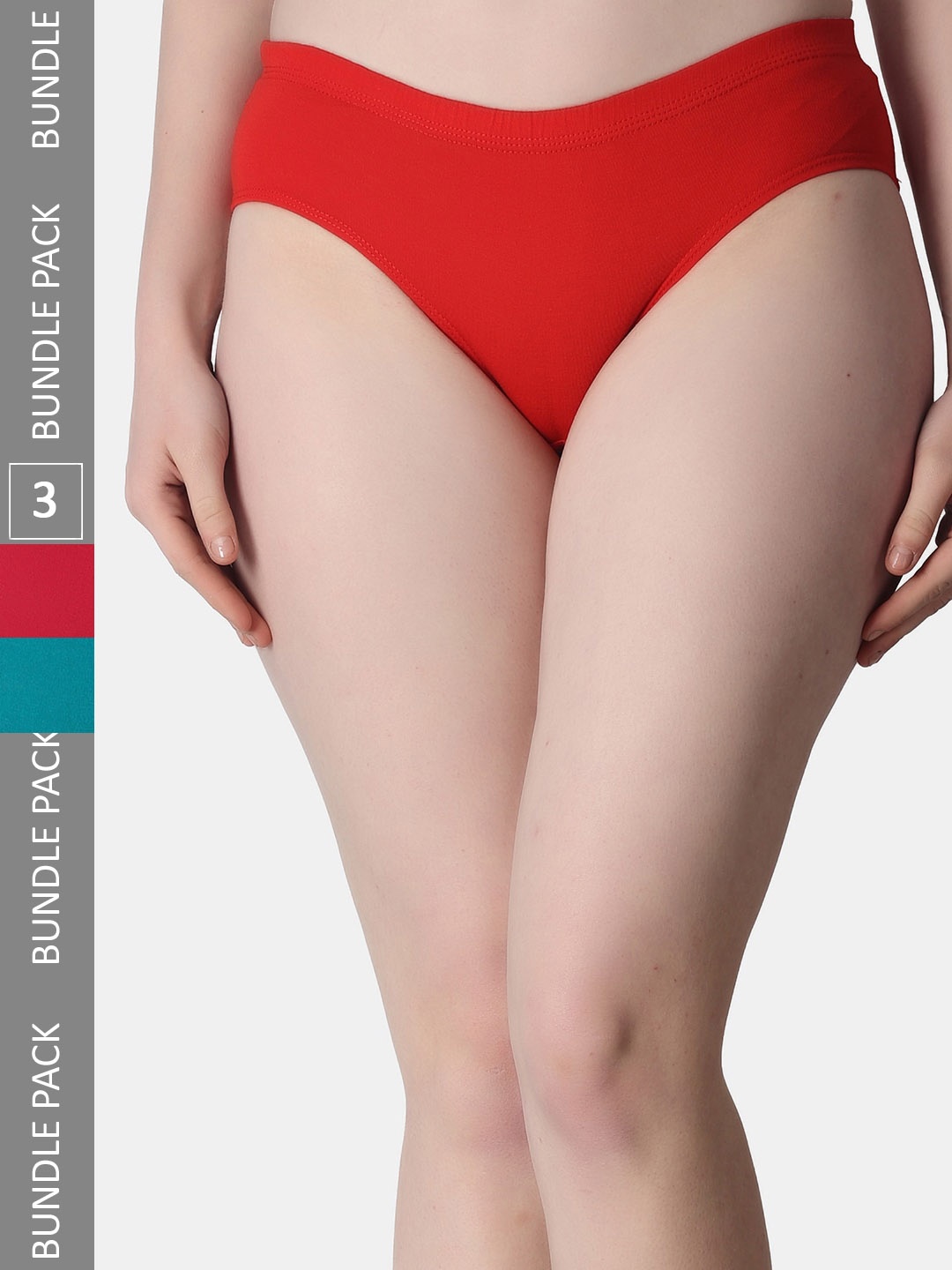 

Popwings Women Pack Of 3 Pure Cotton Assorted Hipster Briefs POPT25016