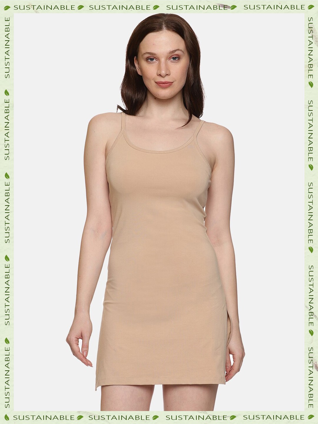 

HERE&NOW Organic Cotton Dress Camisole, Beige