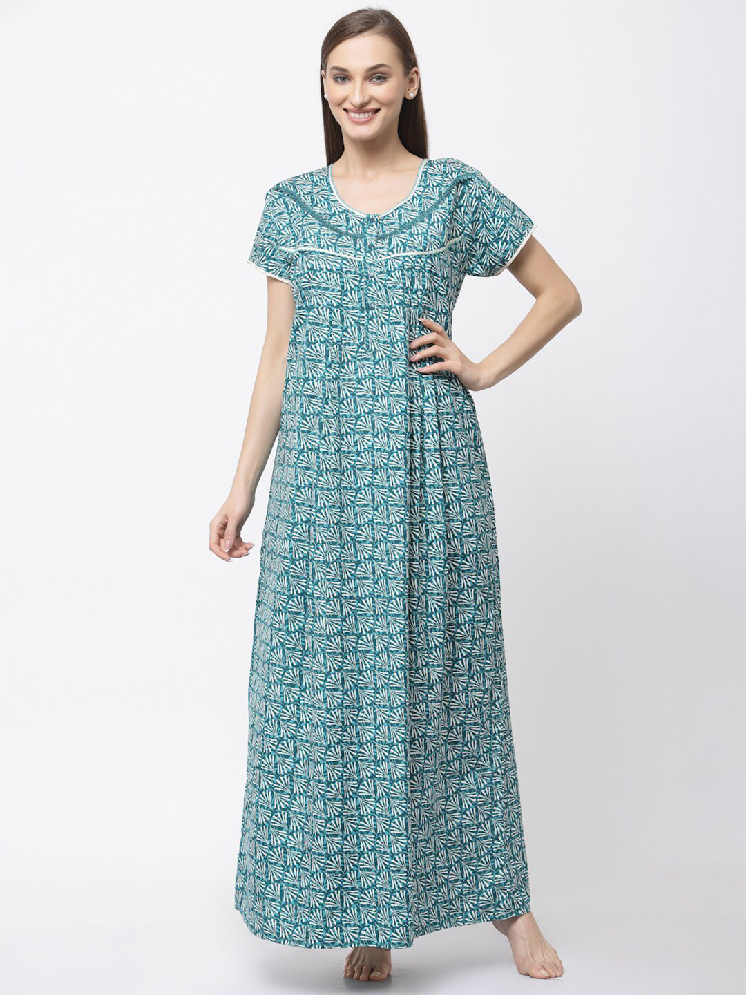 

Sweet Dreams Floral Printed Maxi Nightdress, Blue