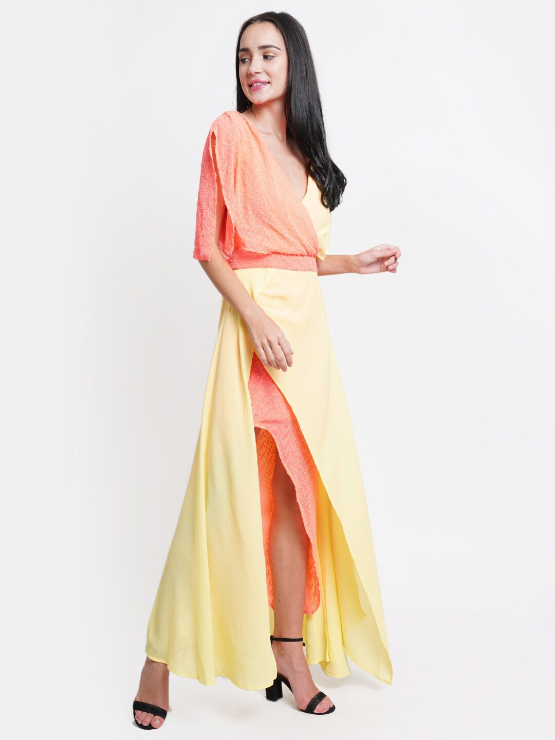 

DODO & MOA V-Neck Maxi Dress, Yellow
