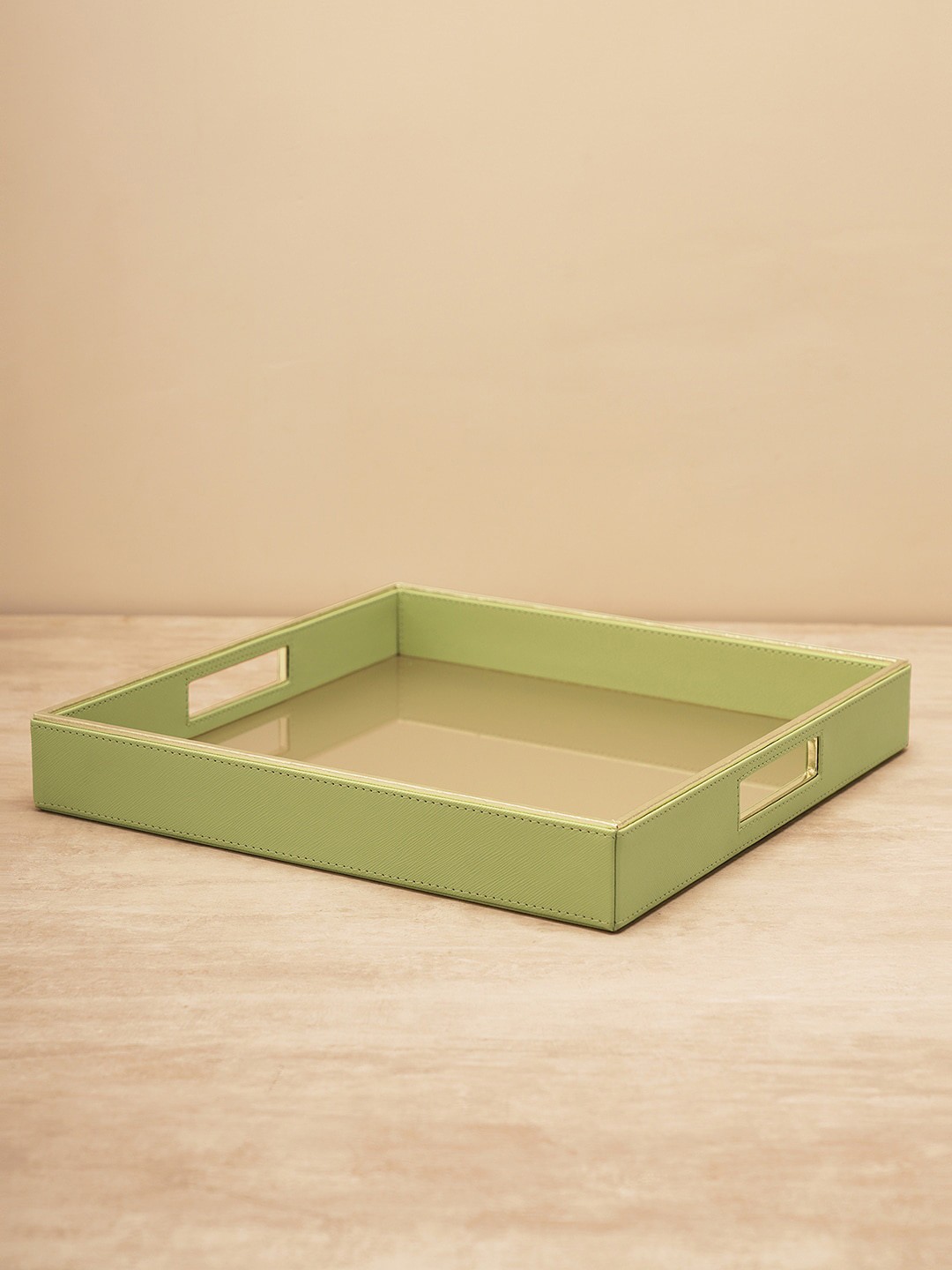 

Pure Home and Living Green Glass Serving Tray