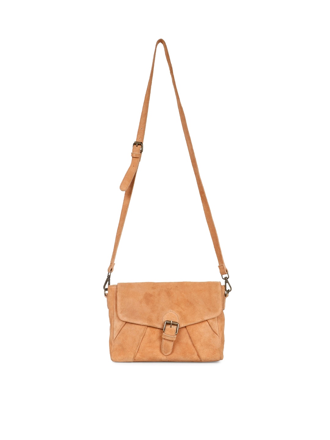 

Saint G Leather Structured Sling Bag, Tan