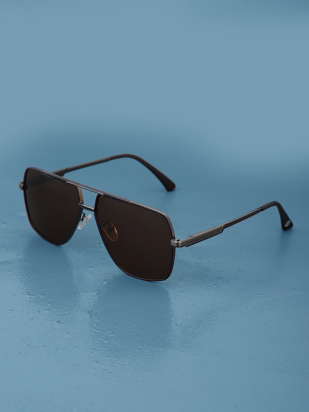 

Carlton London Premium Men Rectangle Sunglasses With Polarised & UV Protected Lens CLSM133, Black