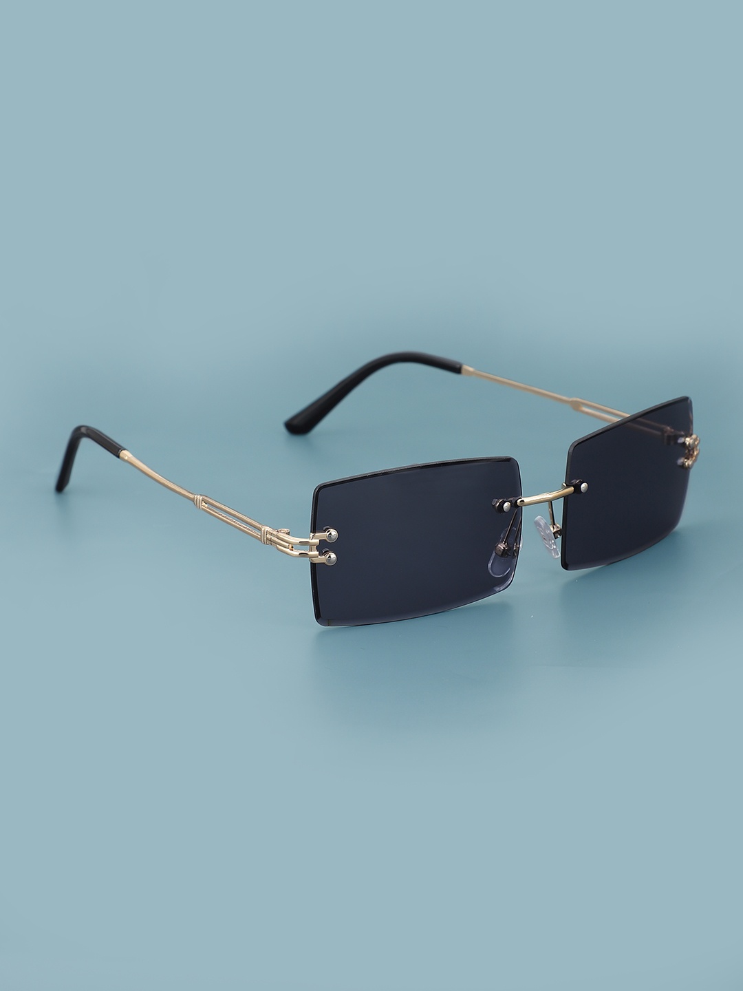 

Carlton London Premium Unisex Polarised & UV Protected Lens Square Sunglasses - CLSU165, Gold