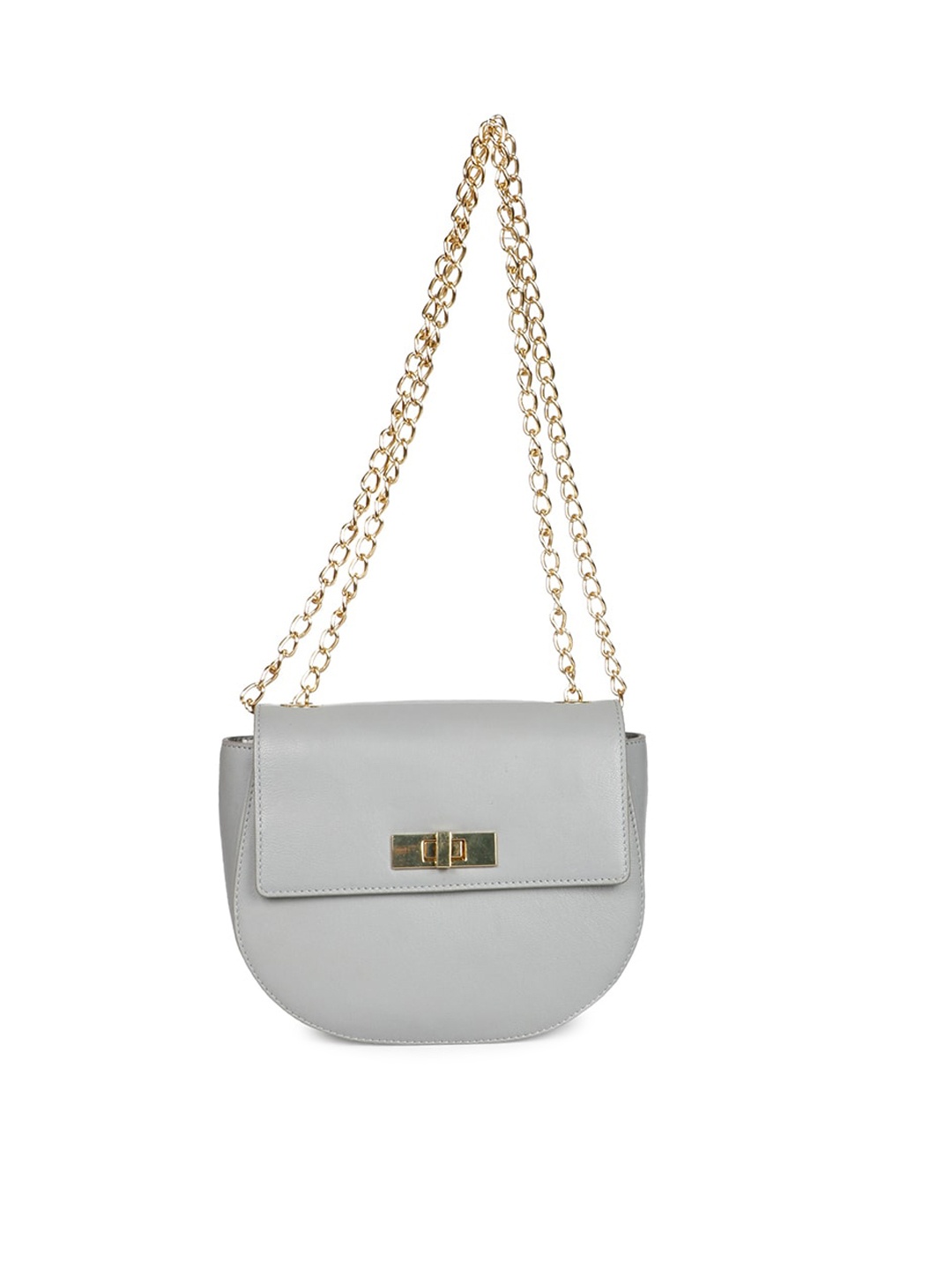 

Saint G Textured Leather Structured Sling Bag, Grey