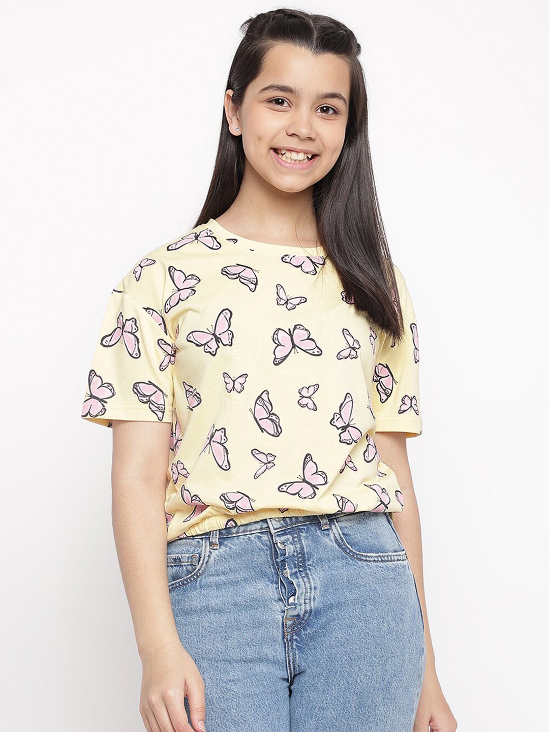 

Lil Tomatoes Conversational Printed Top, Yellow