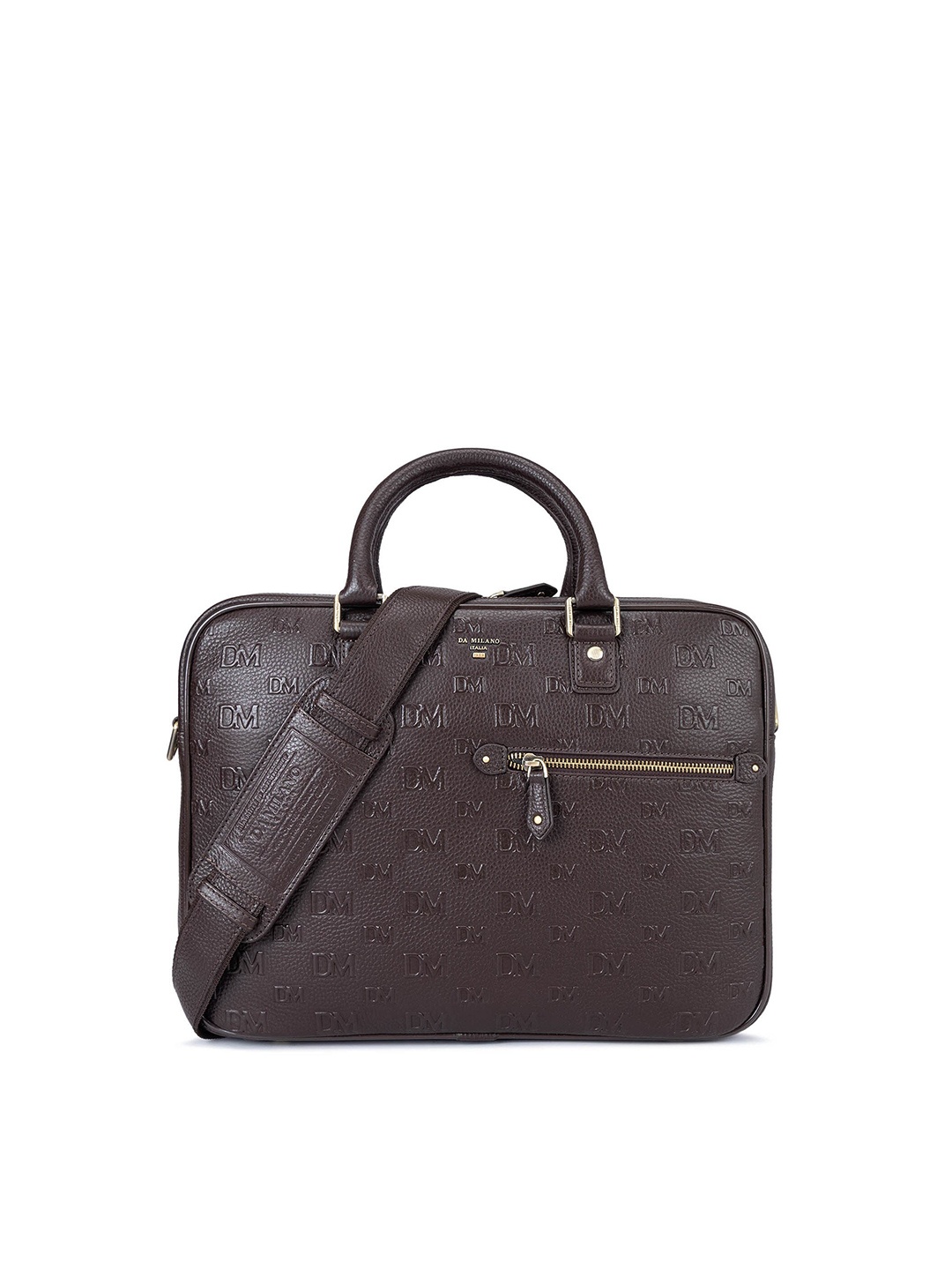 

Da Milano Women Leather Laptop Bag, Brown
