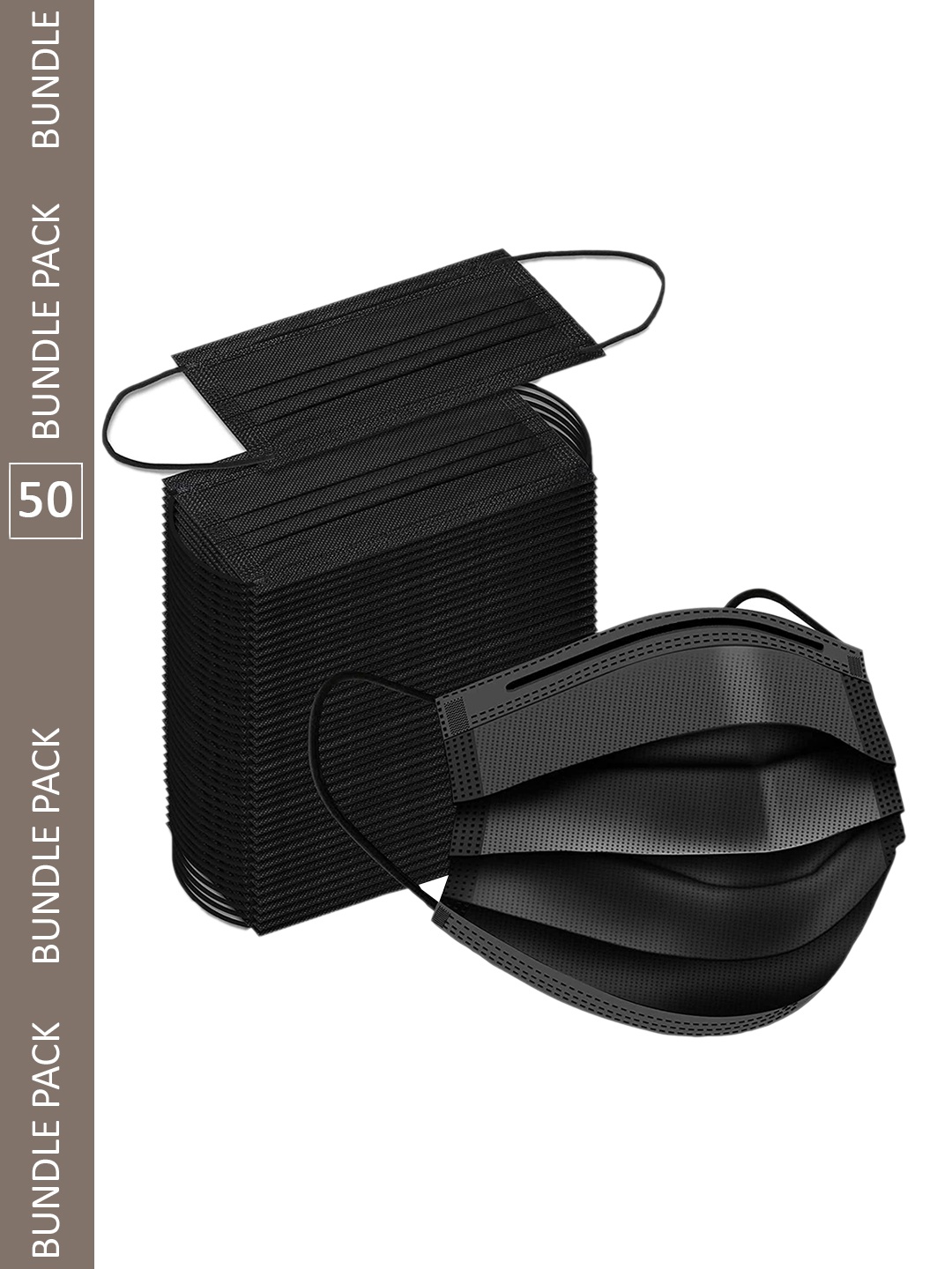

Jinax 50-Pcs 3-Ply Surgical Face Mask, Black