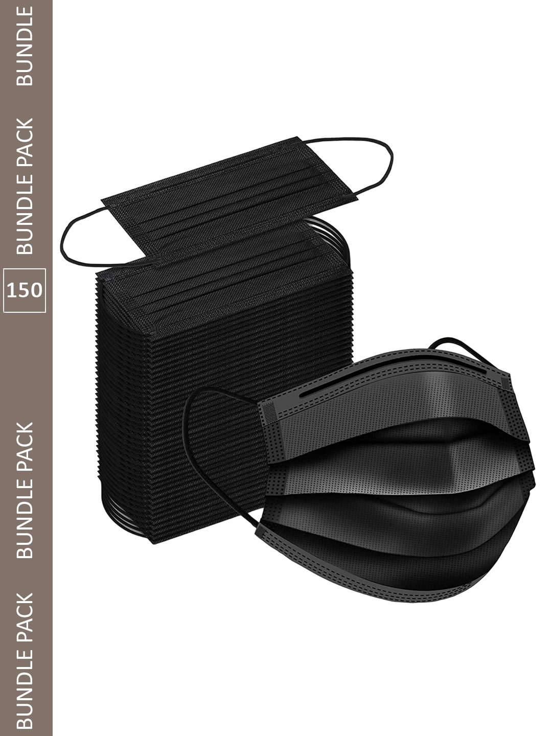 

Jinax 150-Pcs 3-Ply Surgical Face Mask, Black