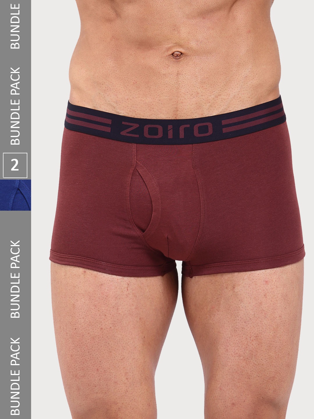 

Zoiro Pack Of 2 Logo Printed Detail Trunks, Blue