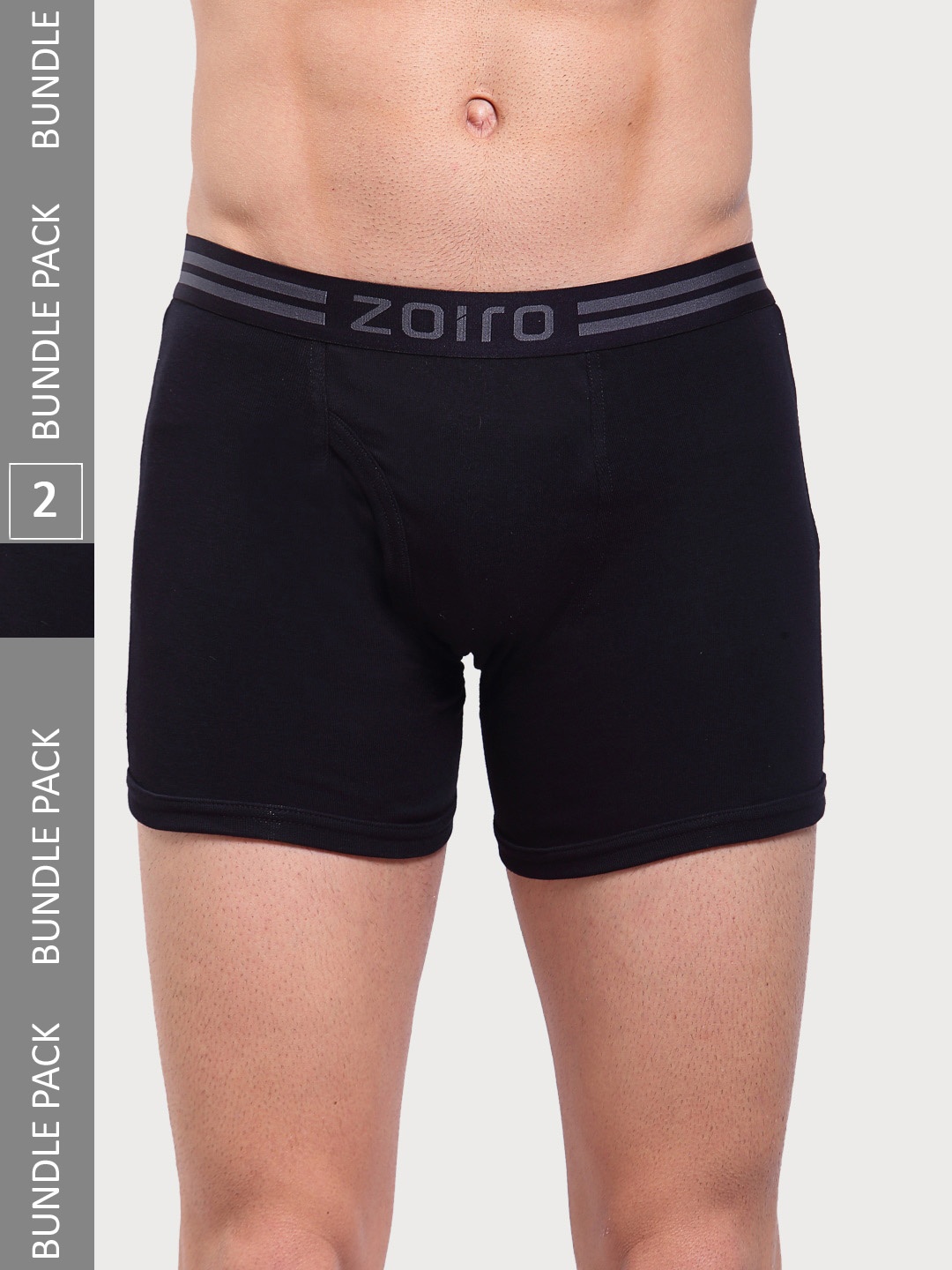 

Zoiro Pack Of 2 Logo Printed Detail Trunks, Black