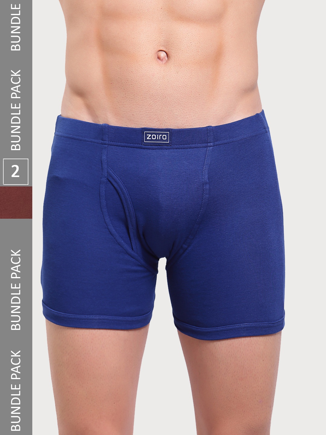 

Zoiro Pack Of 2 Anti-Pilling Trunks, Brown