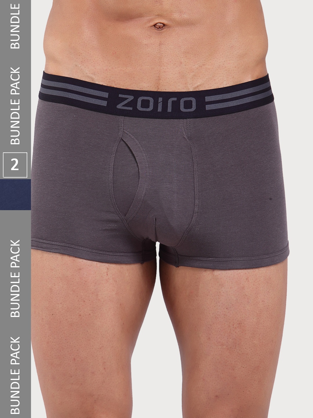 

Zoiro Pack Of 2 Logo Printed Detail Trunks, Blue