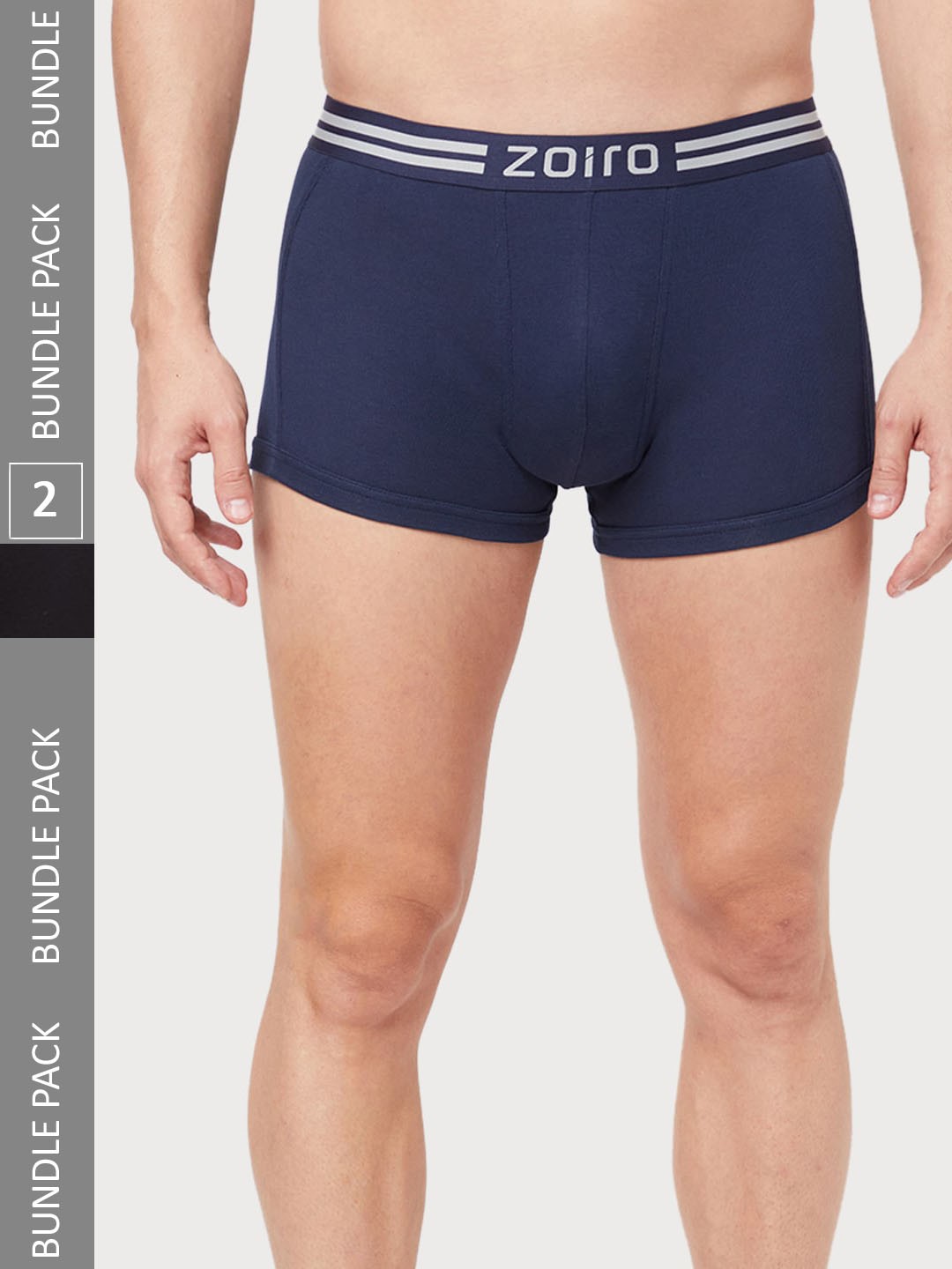 

Zoiro Pack Of 2 Logo Printed Detail Trunks, Black