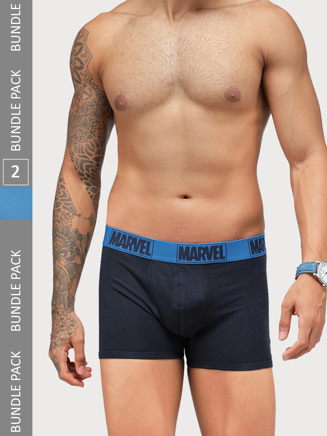 

Zoiro Pack Of 2 Printed Detail Trunks, Blue