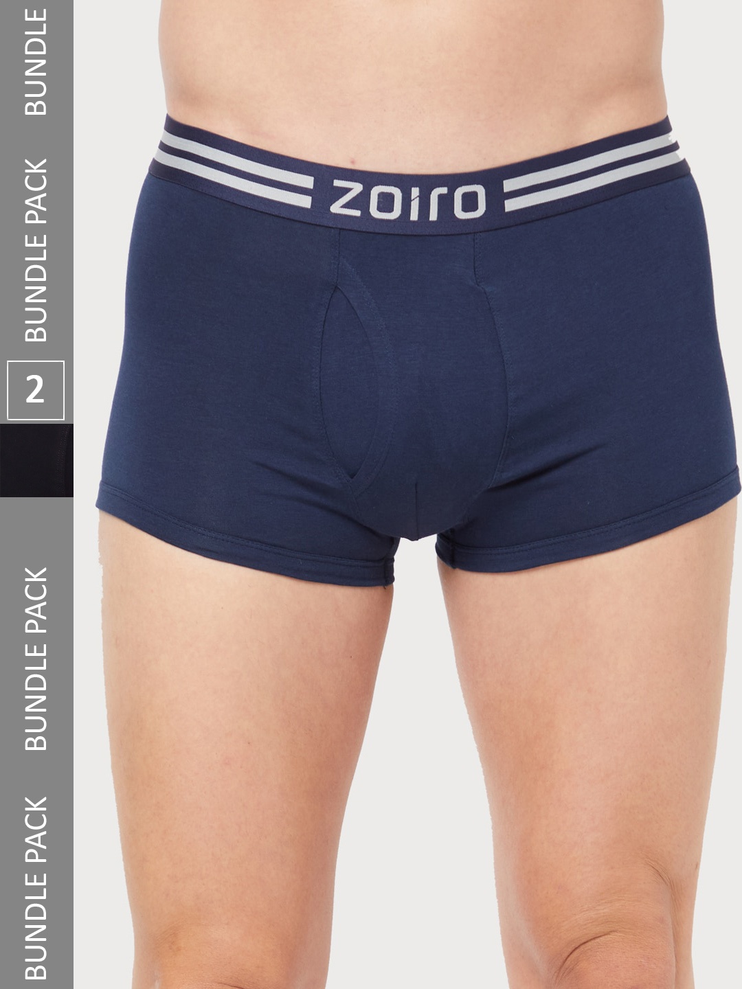 

Zoiro Pack Of 2 Logo Printed Detail Trunks, Black