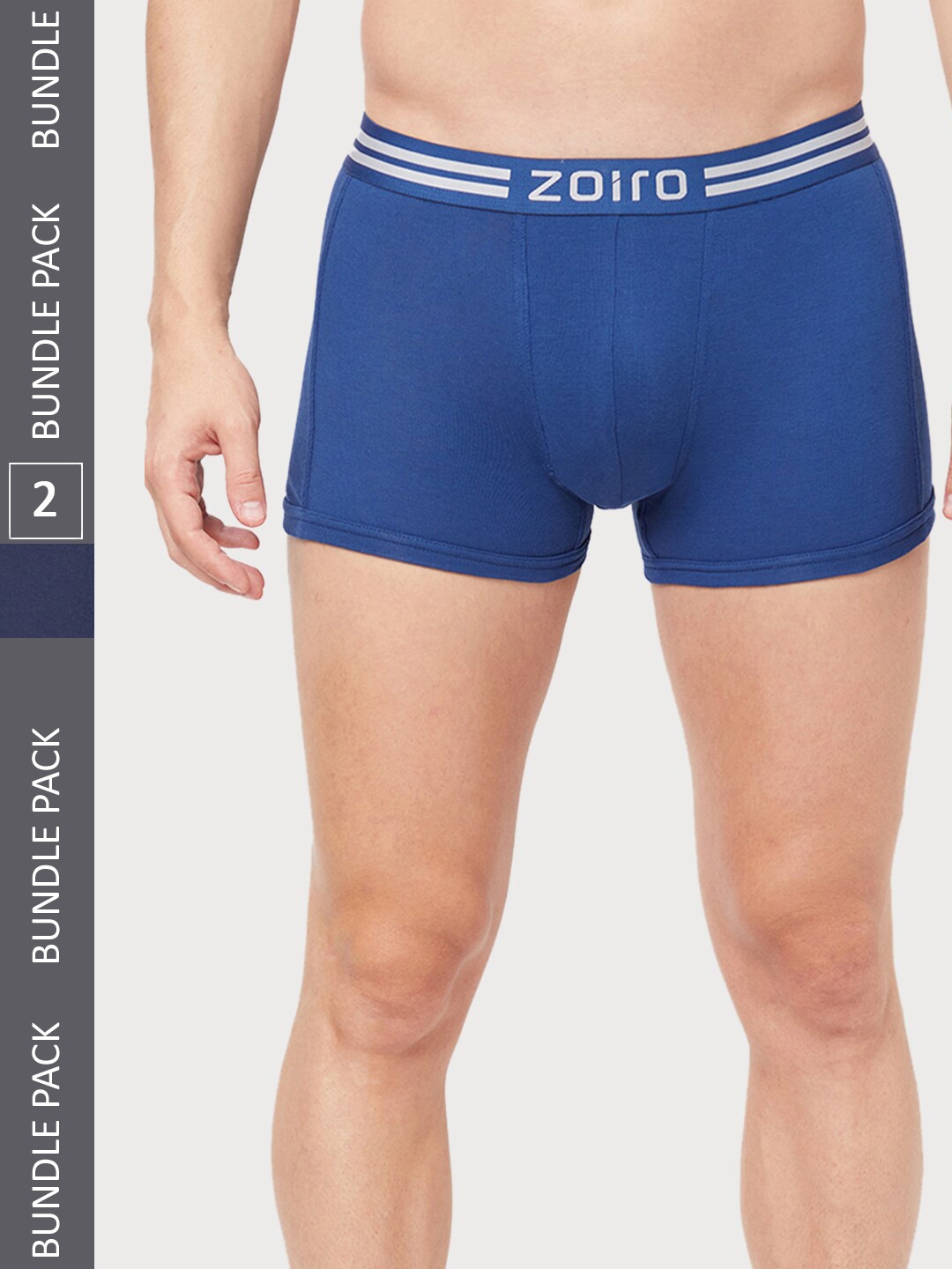 

Zoiro Pack Of 2 Logo Printed Detail Trunks SOFT CLASSIC, Blue