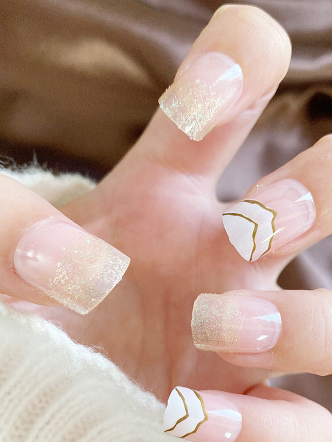 

Secret Lives Nude Sky Glitter Nail Essentials, Pink