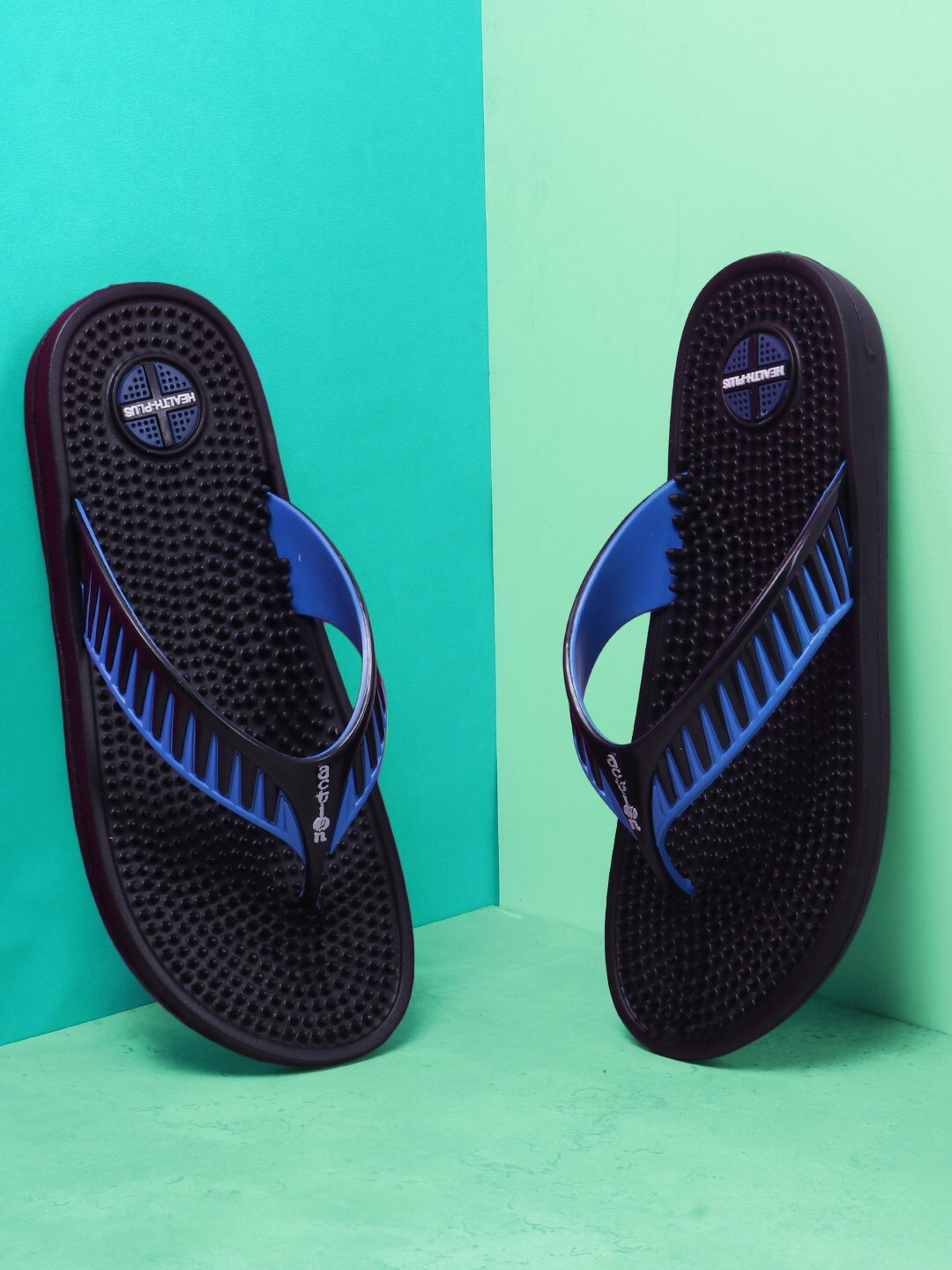 

Action EVA Flotter Men Self Design Rubber Thong Flip-Flops, Black