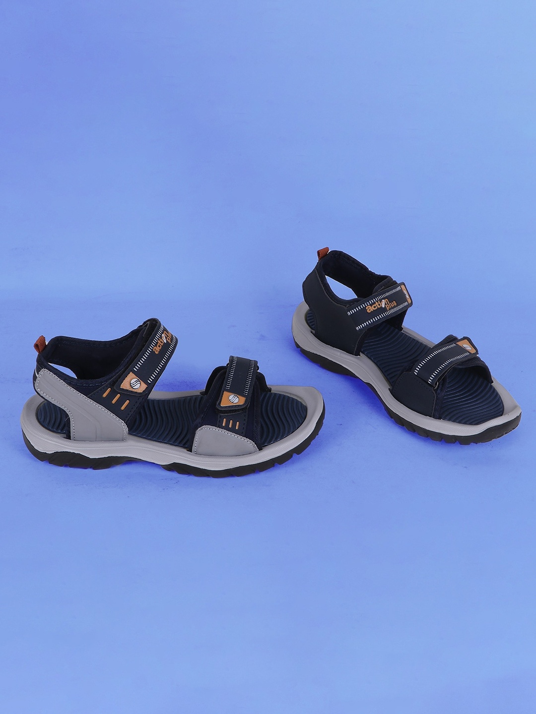 

Action Plus Men Colorblocked Velcro Closure Sports Sandals, Navy blue