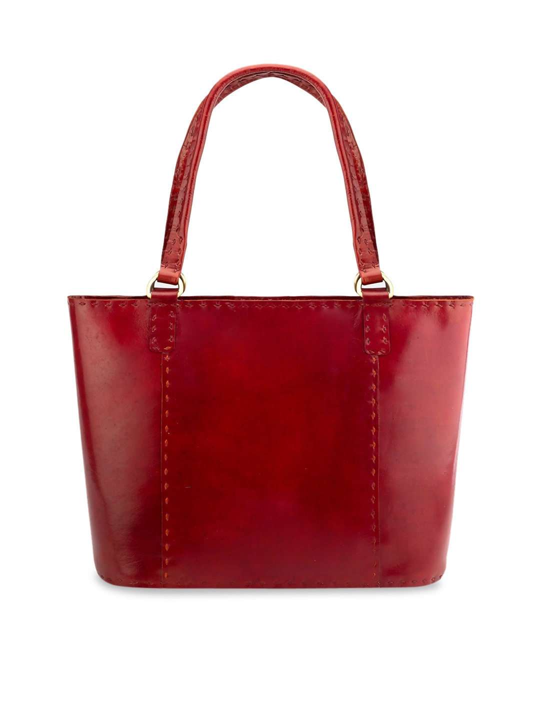 

Goatter Leather Bucket Shoulder Bag, Red