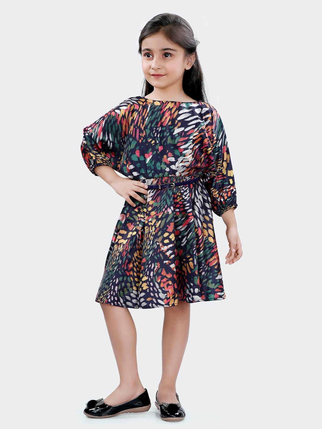 

Hunny Bunny Boat Neck Dress, Navy blue
