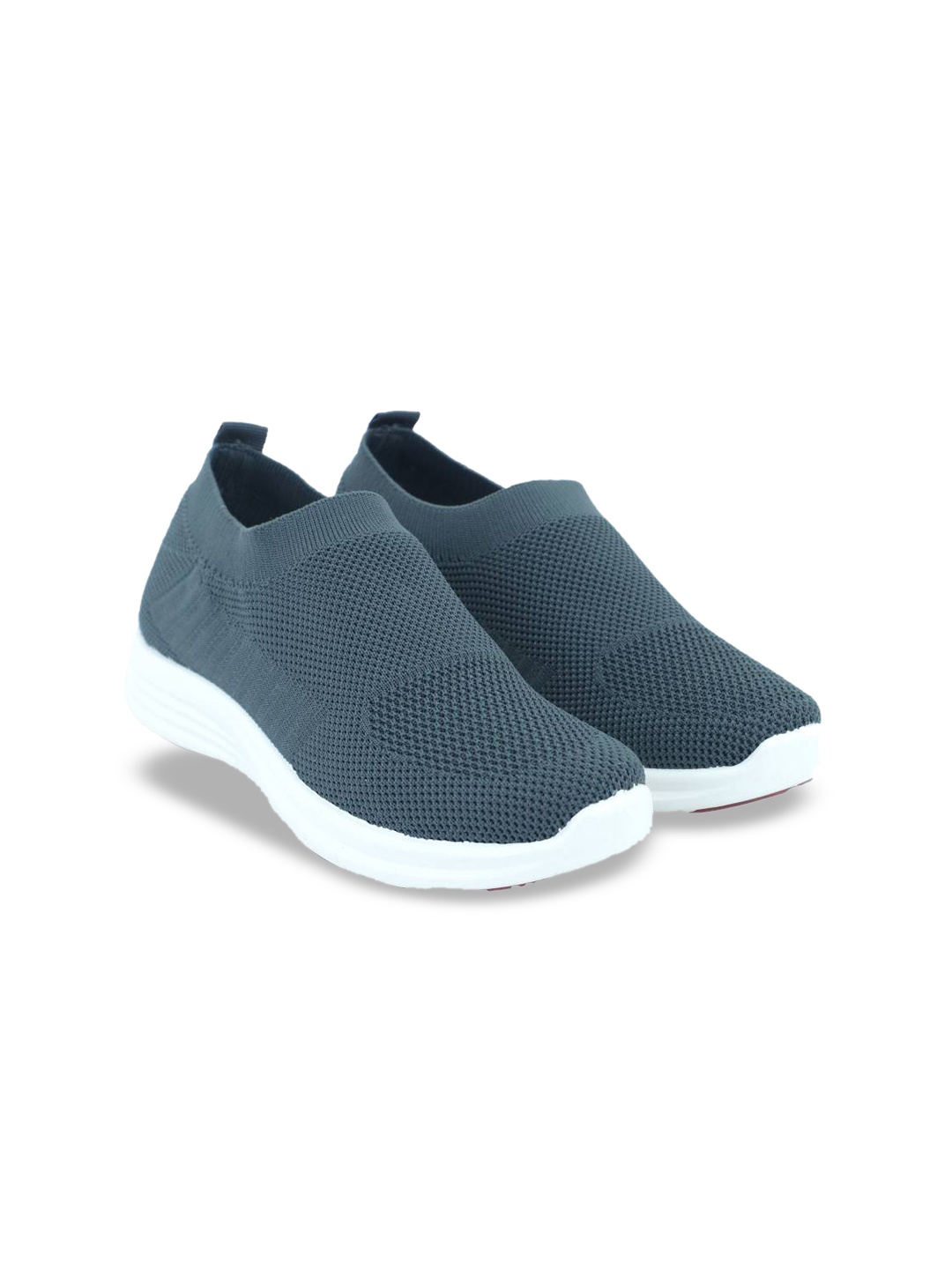 

KICKONN Women Woven Design Slip On Sneakers, Grey