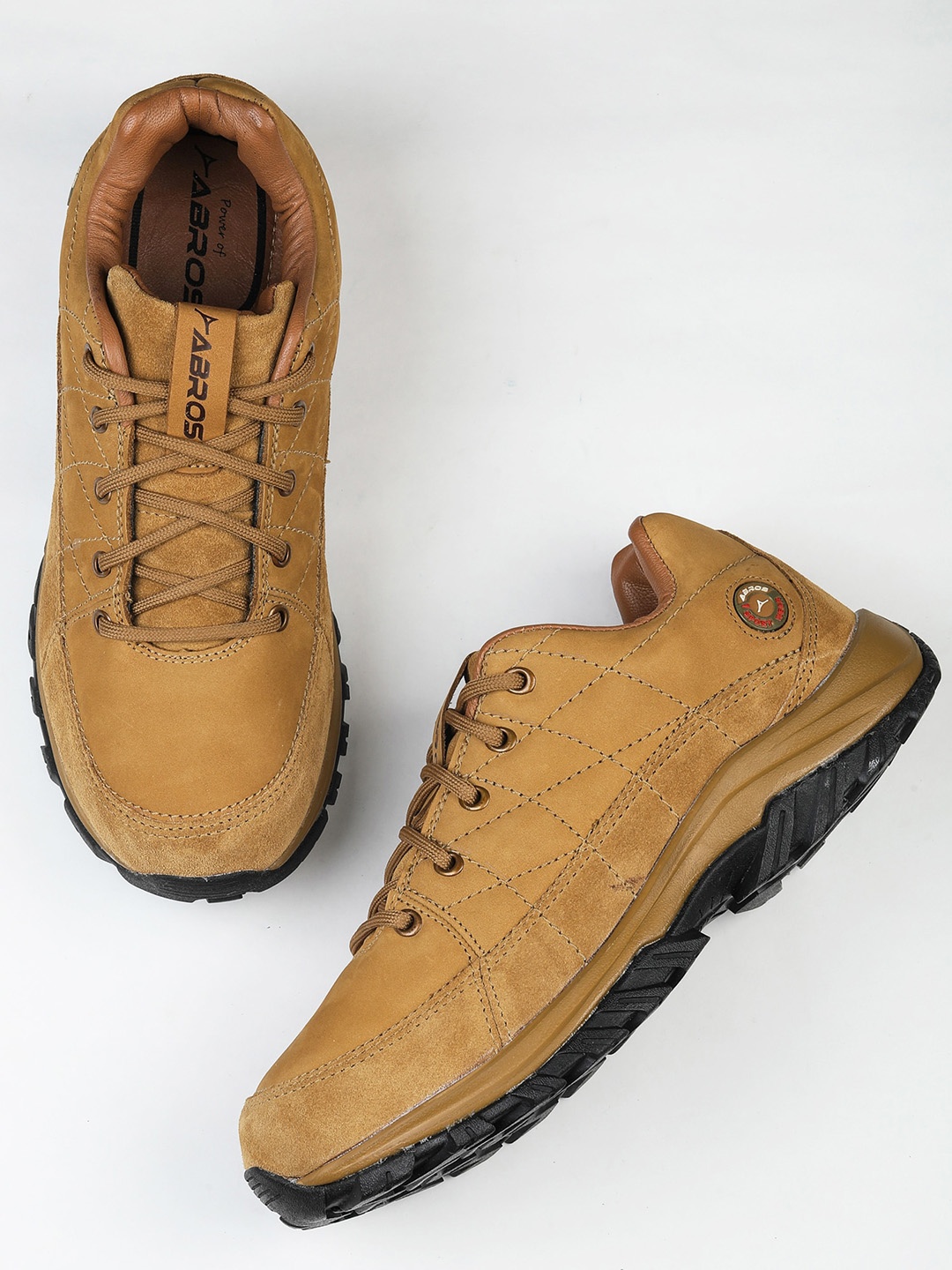 

ABROS Men Nardoo Trekking Outdoor Shoes, Camel brown
