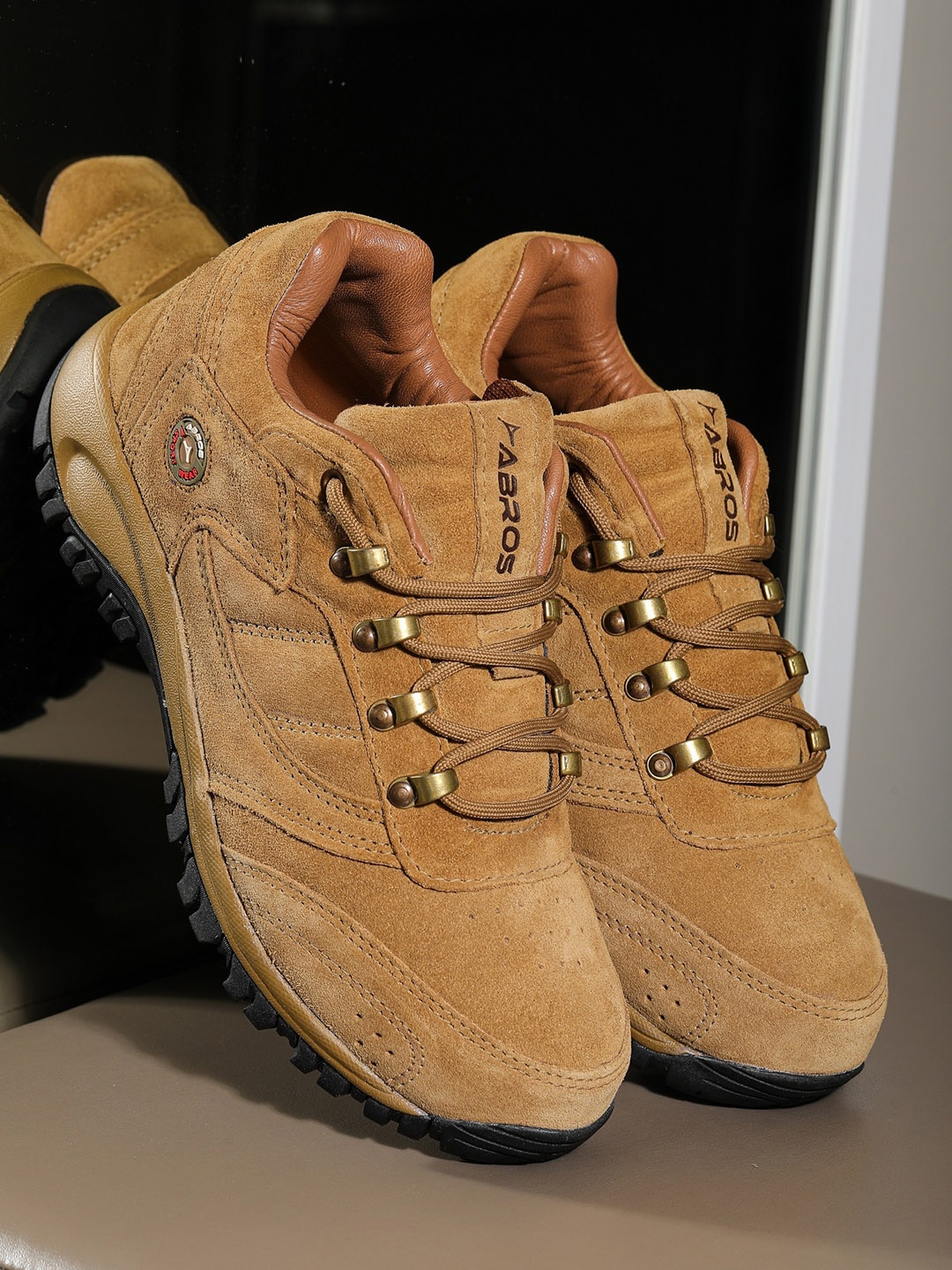 

ABROS Men Eberto Trekking Outdoor Shoes, Camel brown