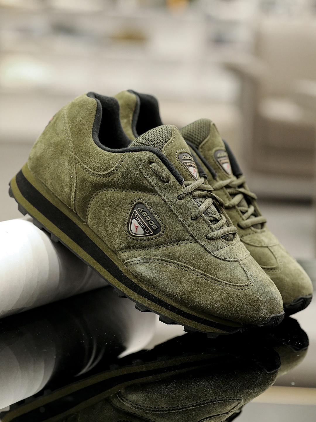 

ABROS Men Jogger-4O Trekking Outdoor Shoes, Olive