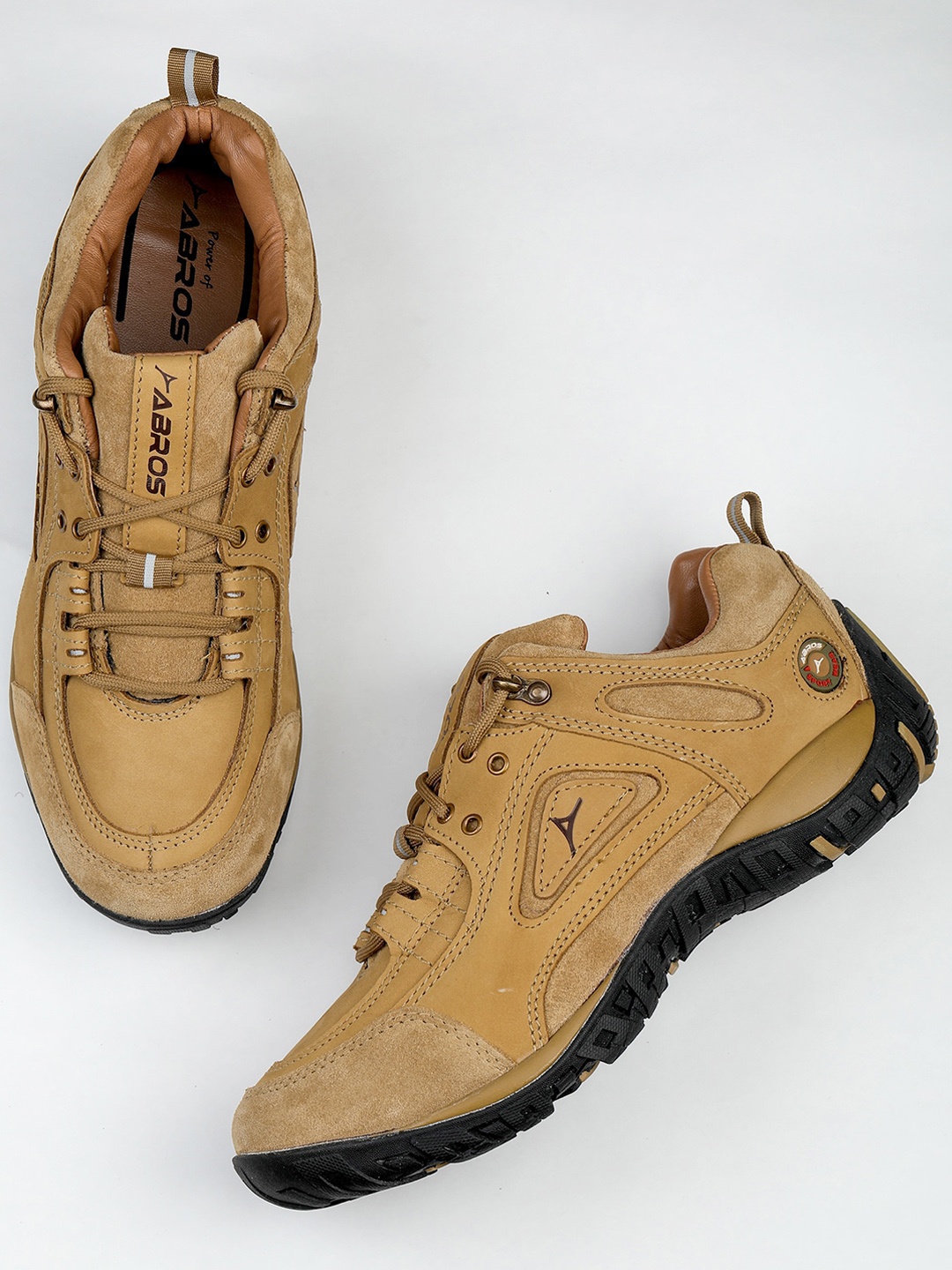 

ABROS Men Howardo Trekking Outdoor Shoes, Camel brown