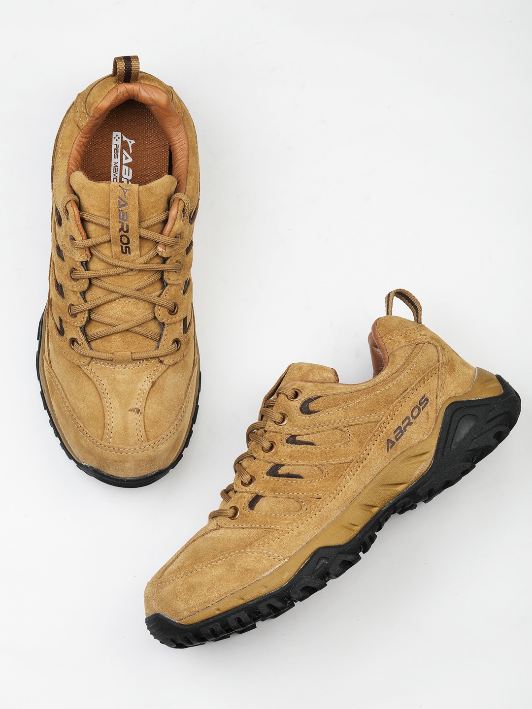 

ABROS Men Lorenzoo Trekking Outdoor Shoes, Camel brown
