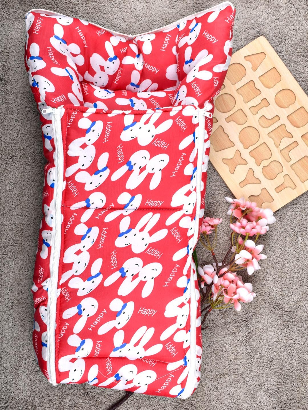 

Moms Home Infants Graphic Printed Lightweight Organic Cotton Sleeping Bag, Red