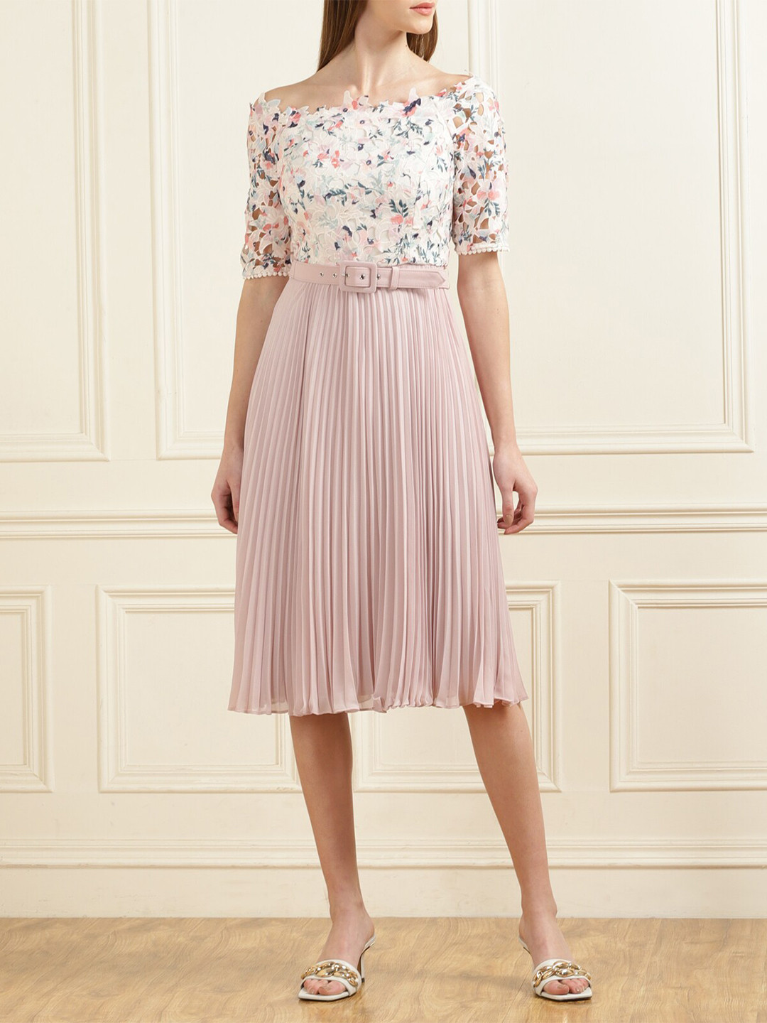 

Phase Eight Off-Shoulder Floral Maxi Dress, Pink