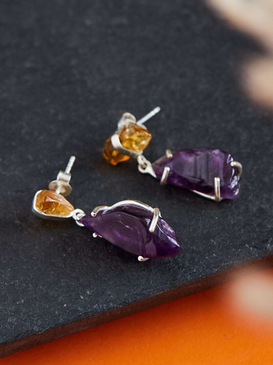 

Fabindia Contemporary Drop Earrings, Yellow