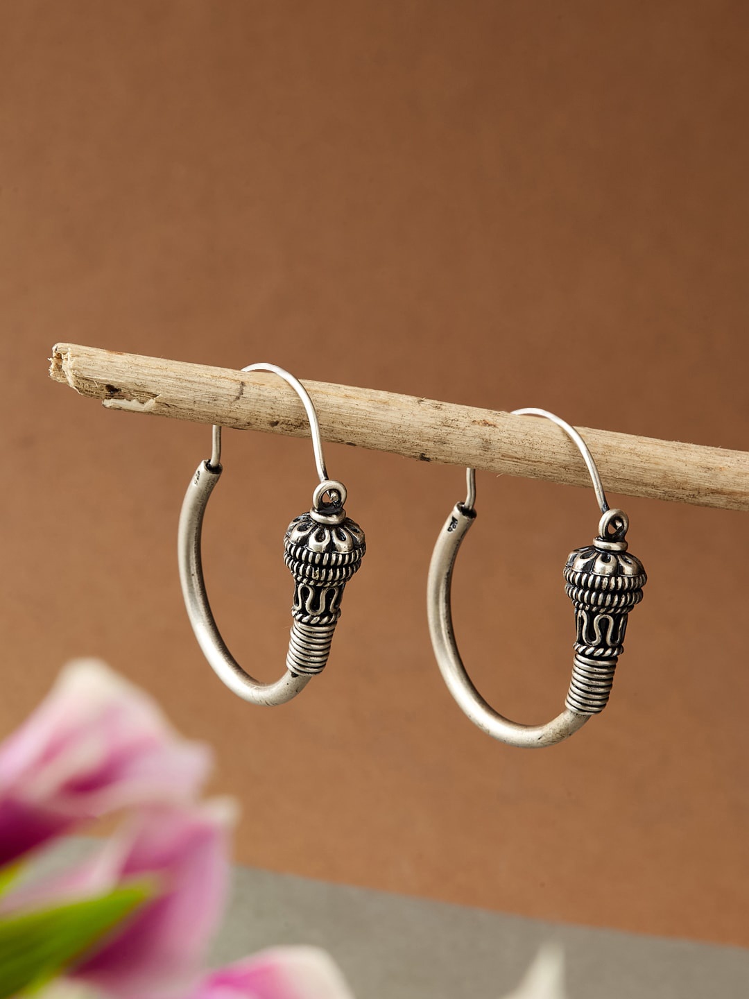 

Fabindia Contemporary Hoop Earrings, Silver