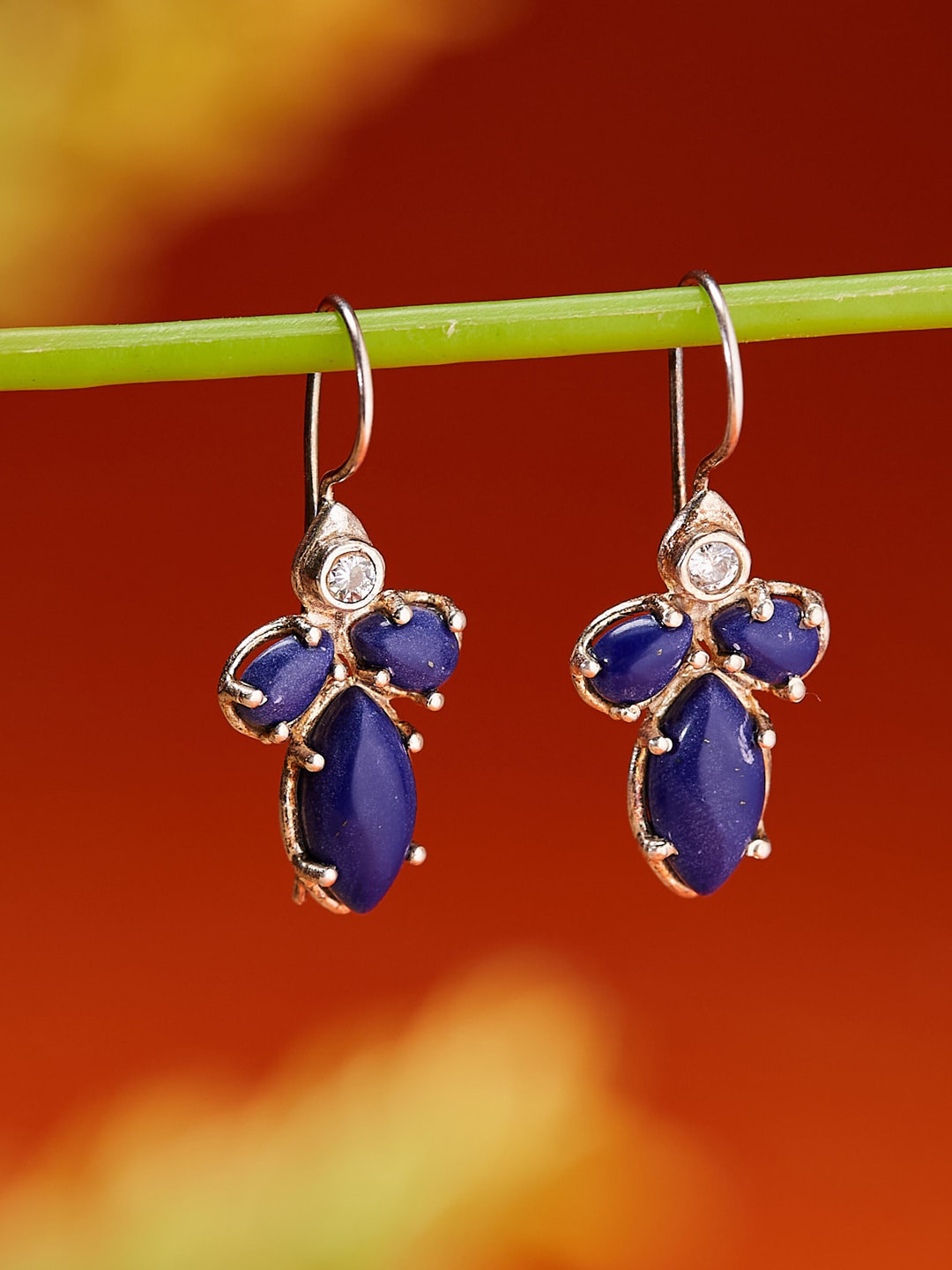 

Fabindia Contemporary Drop Earrings, Navy blue
